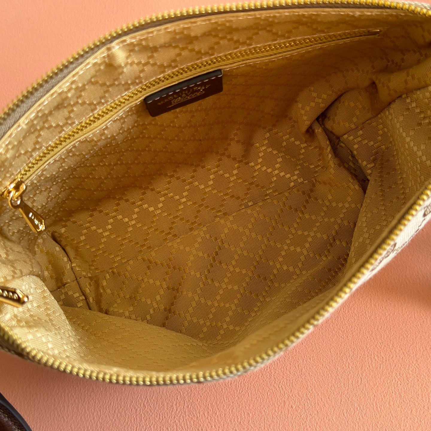 GG Brera Small Crossbody Bag Beige Brown Canvas