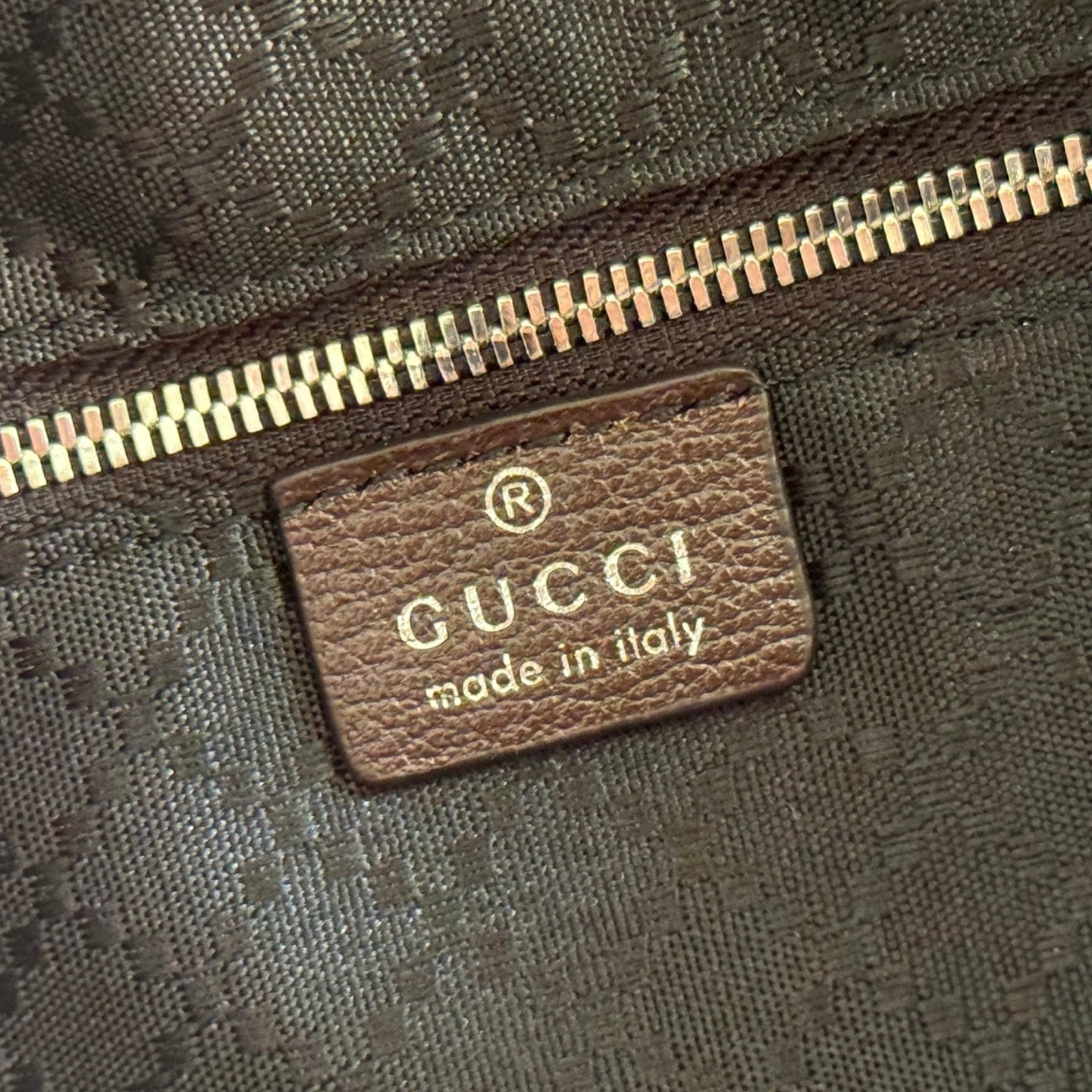 GG Melrose Medium Boston Bag Dark Brown Canvas