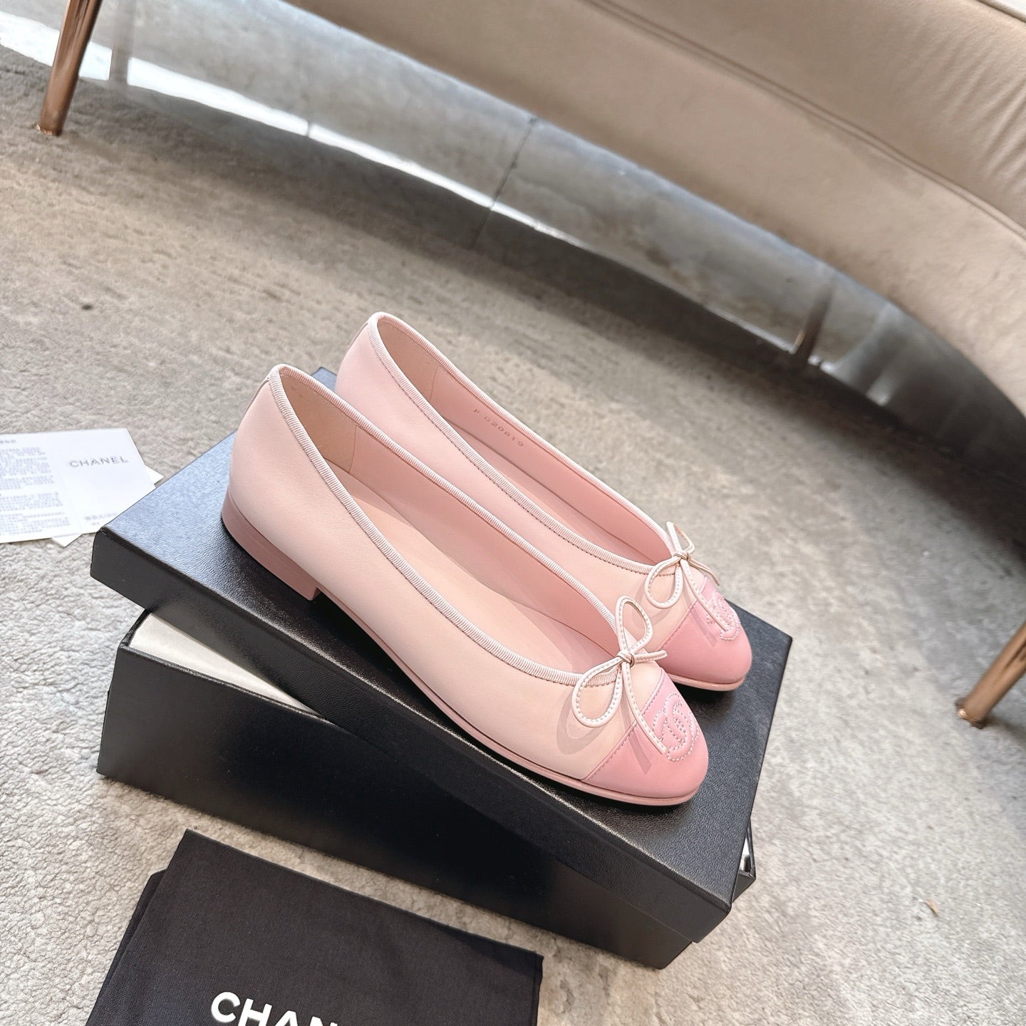 CC ²⁰²⁰𝐬𝐬 Ballet Flat Muted Pink Sheepskin 527680