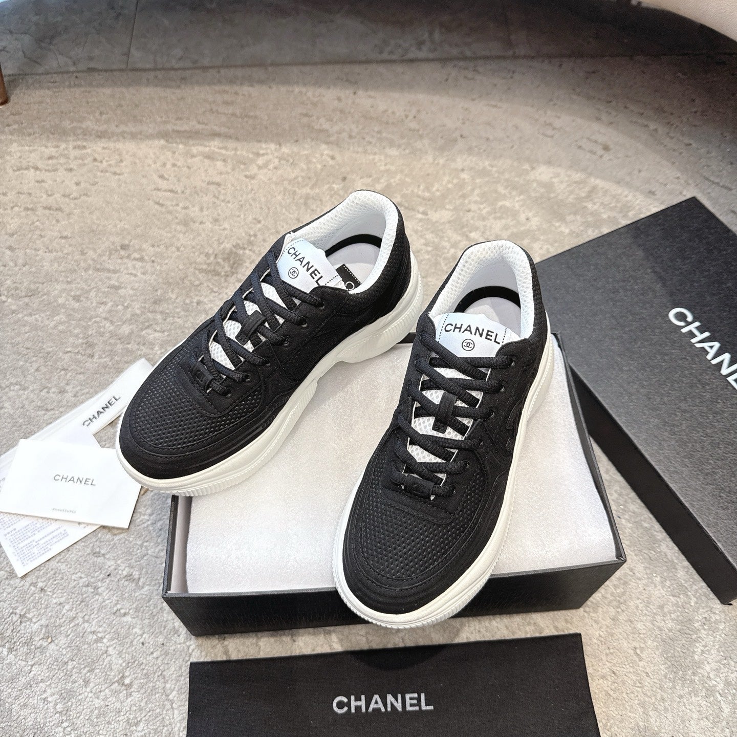 CC 26s Casual Sneakers Black Fabric 647450