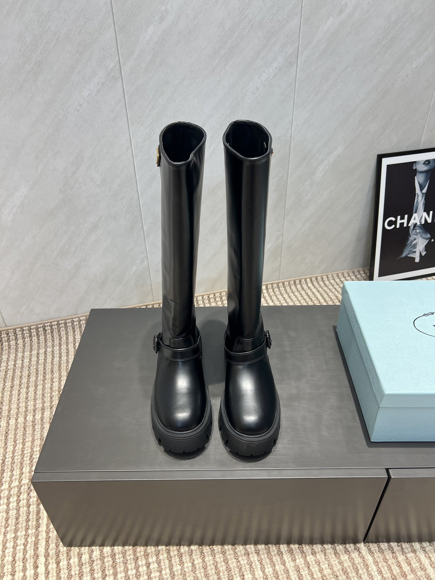 Prada 25 Boot Black Cowhide 501667