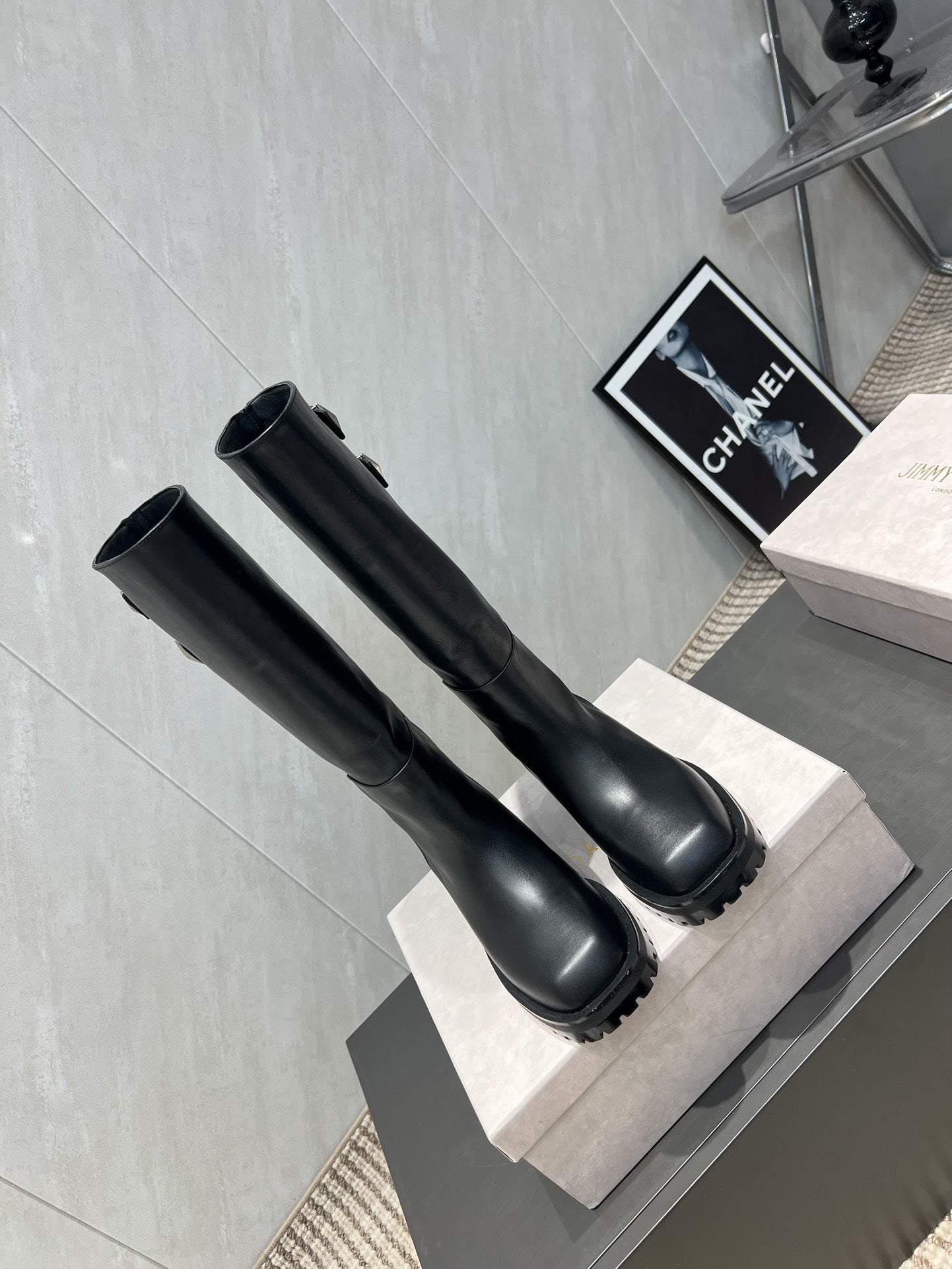 Jimmy Choo Brooklyn Boots Black Leather 540671