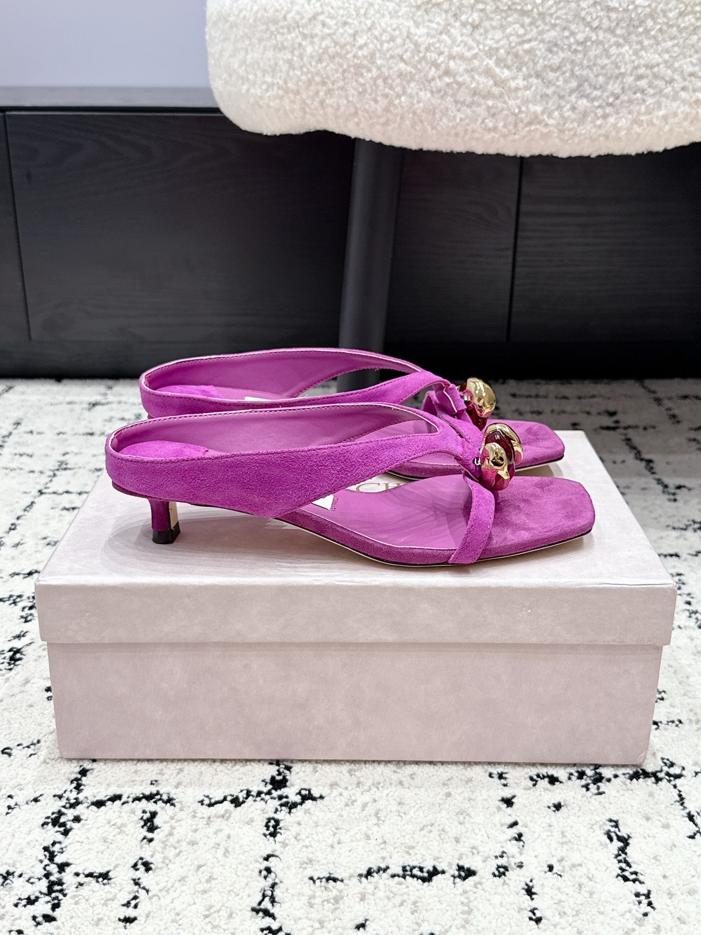 JC Emeri 35mm Sandals Purple Suede 880814