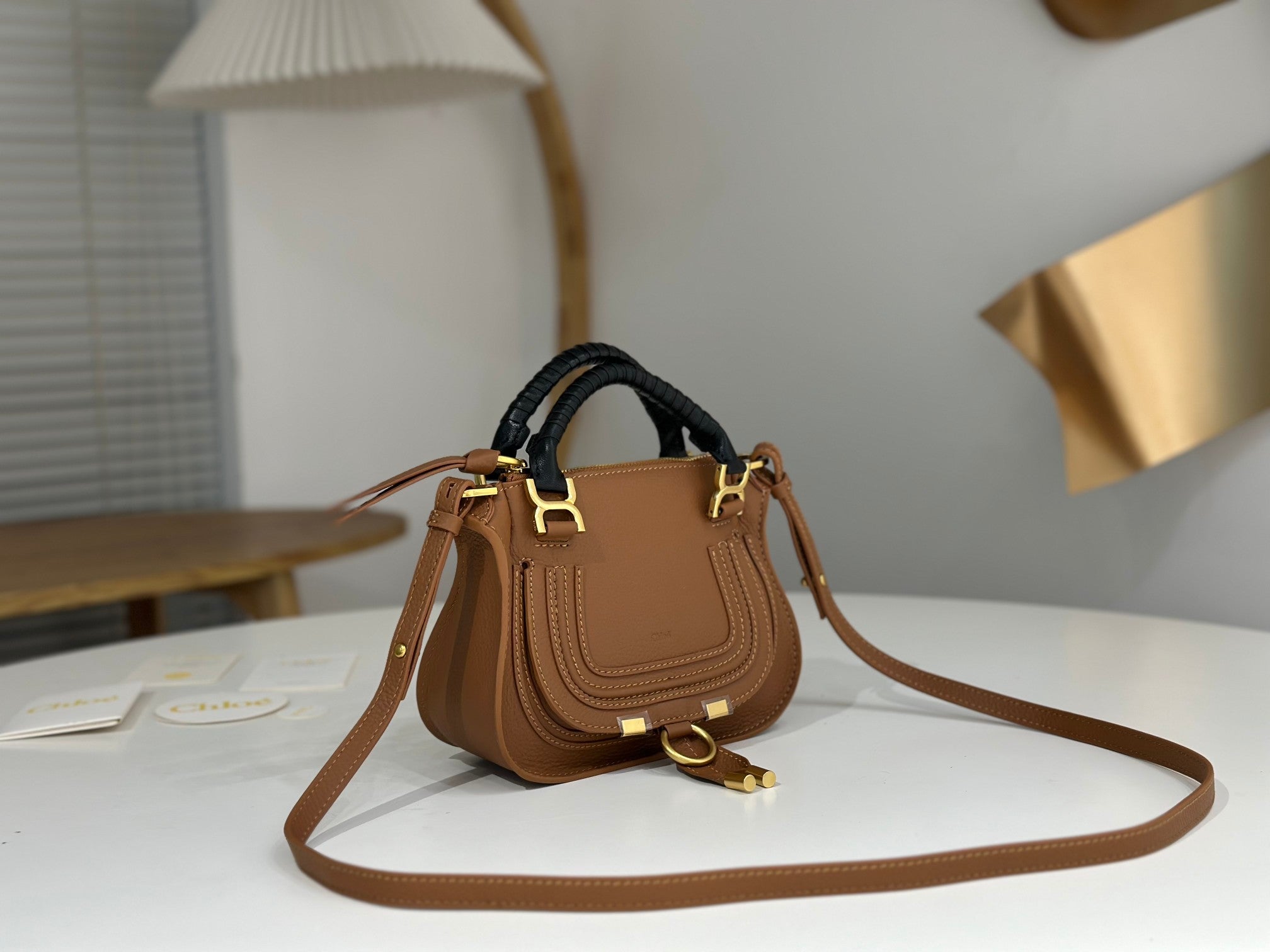 Chloe Marcie Small Bag 21cm Brown Calfskin