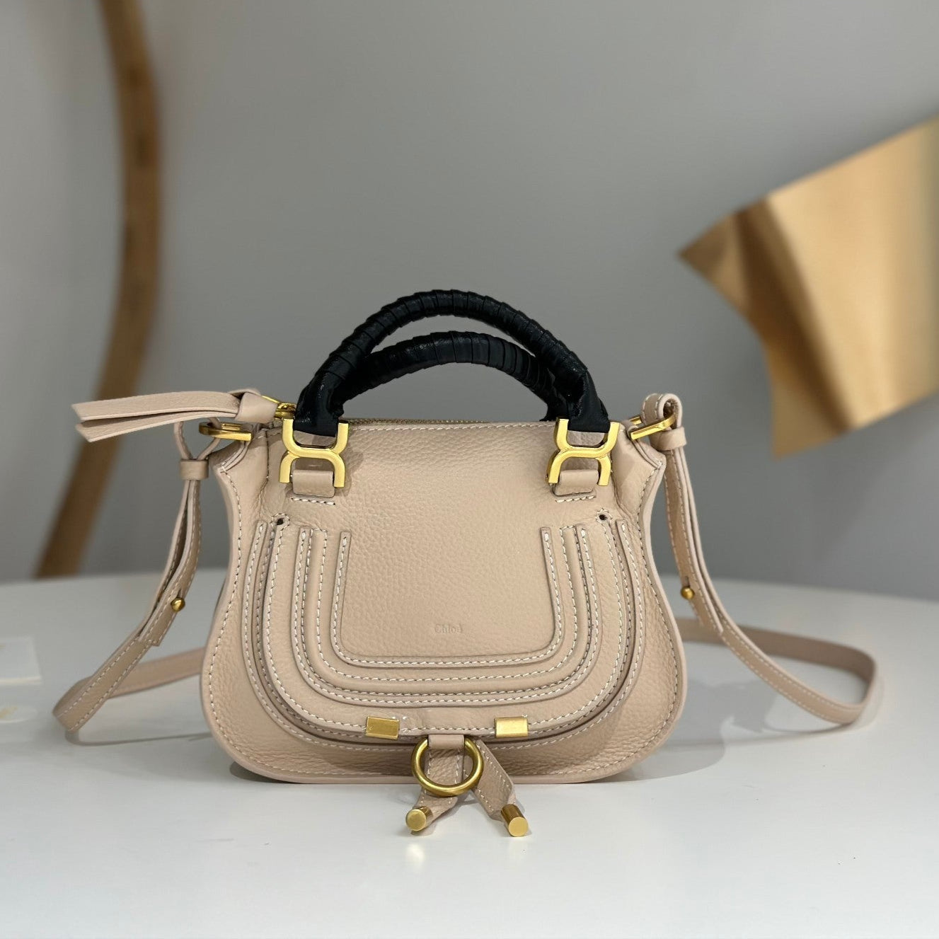 Chloe Marcie Small Bag 21cm Light Beige Calfskin