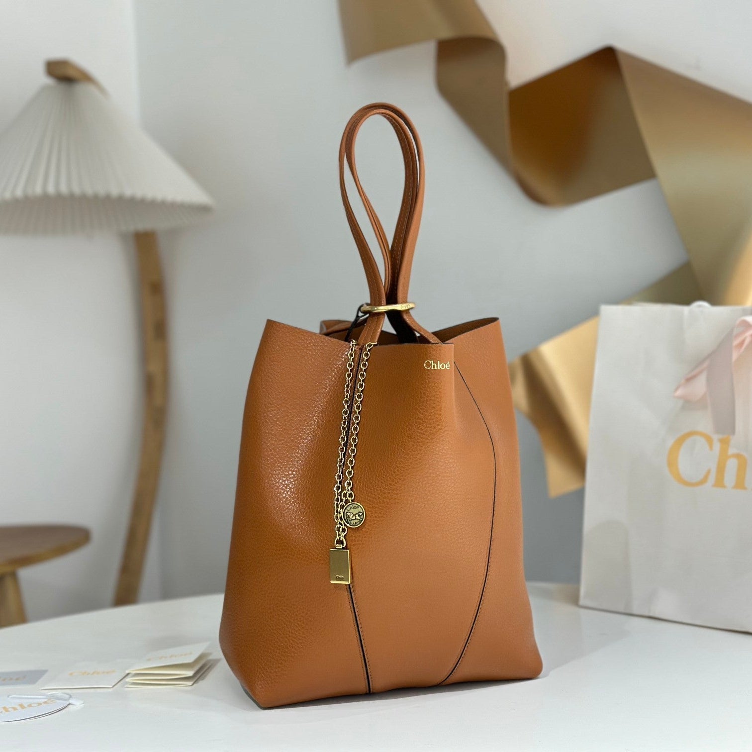 Chloe Spin Brown Calfskin