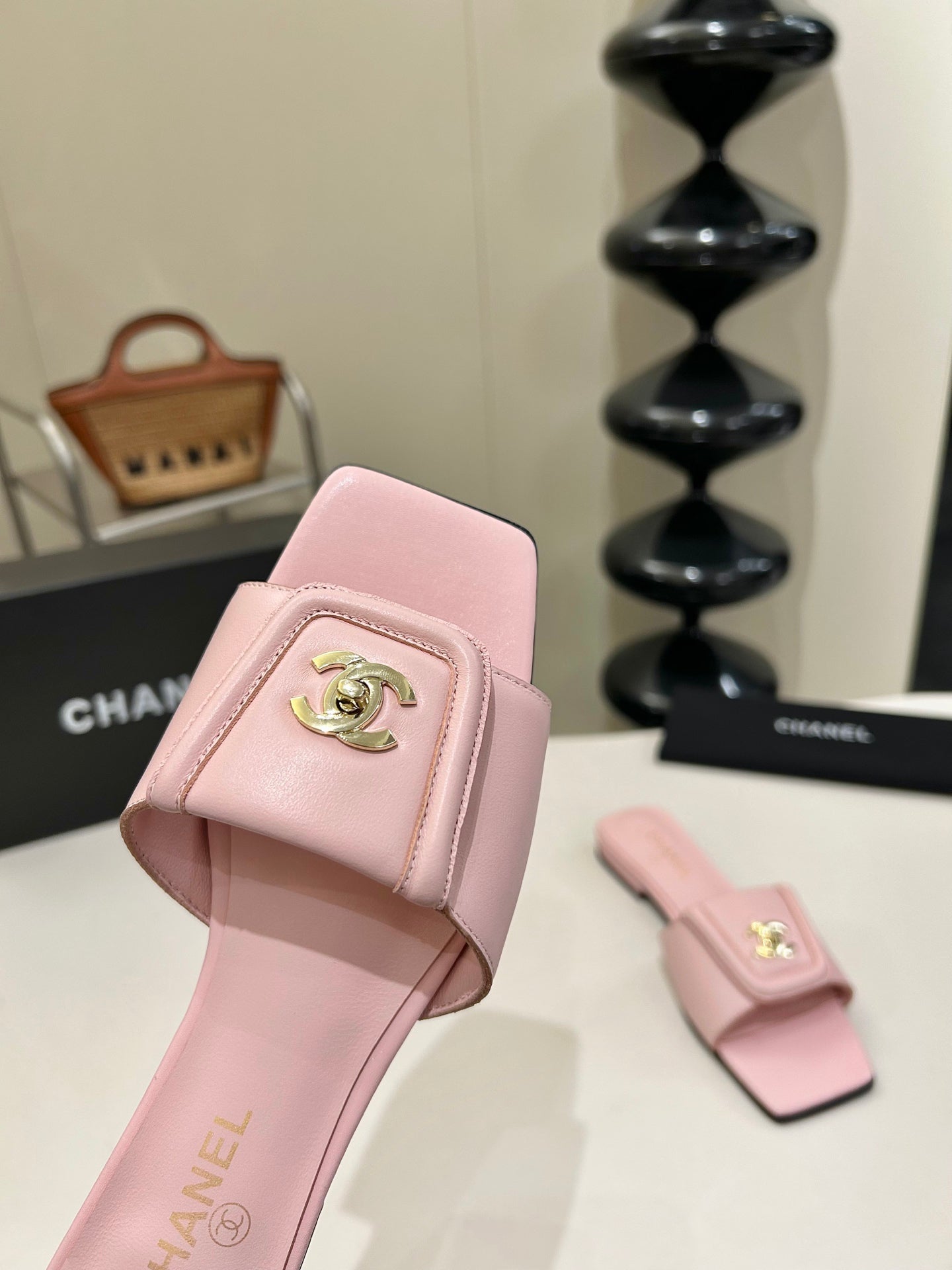CC 26s Flat Mules Light Pink Sheepskin 939526