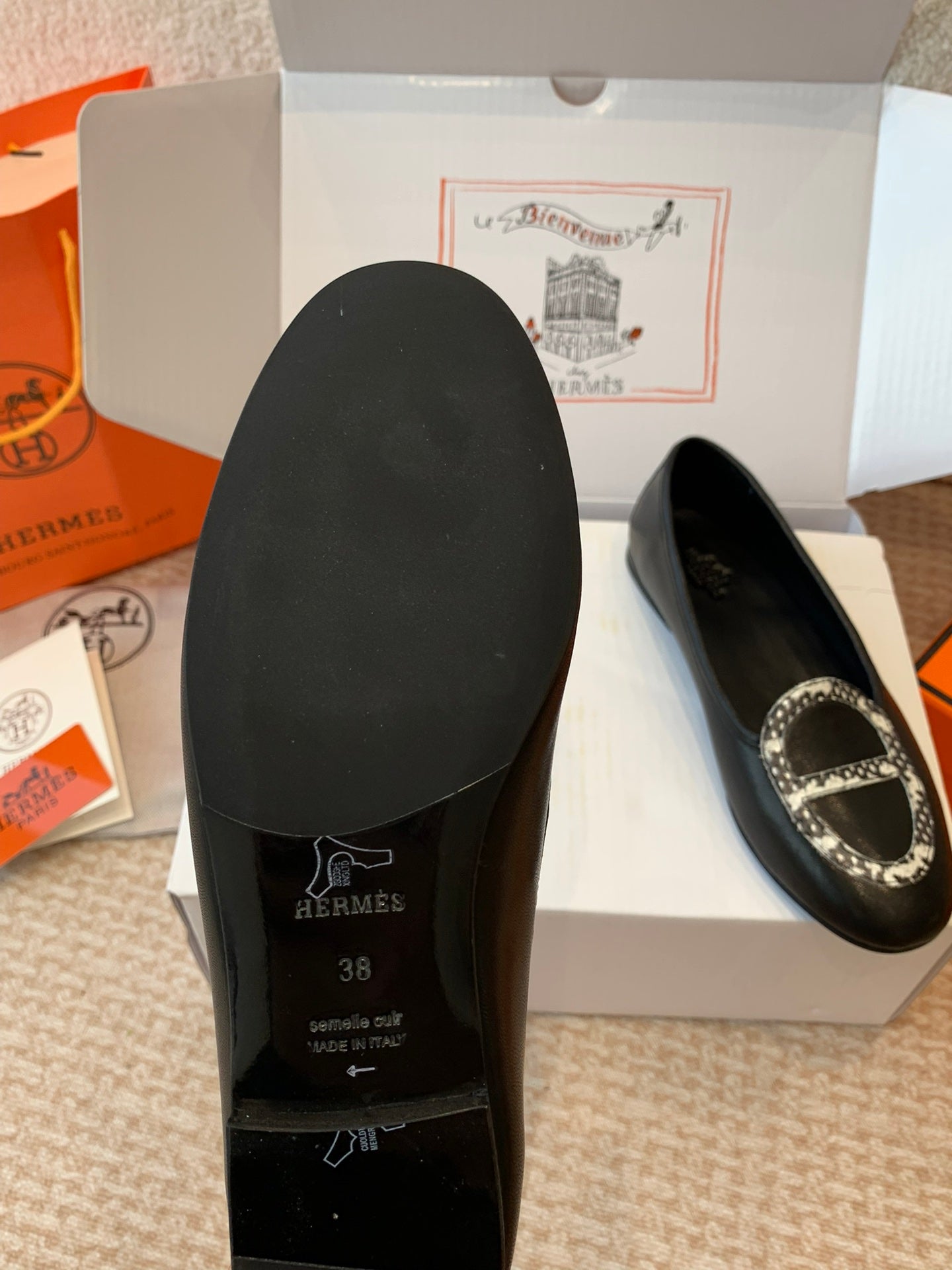 HM Ballet Flat In Black Lambskin 997869