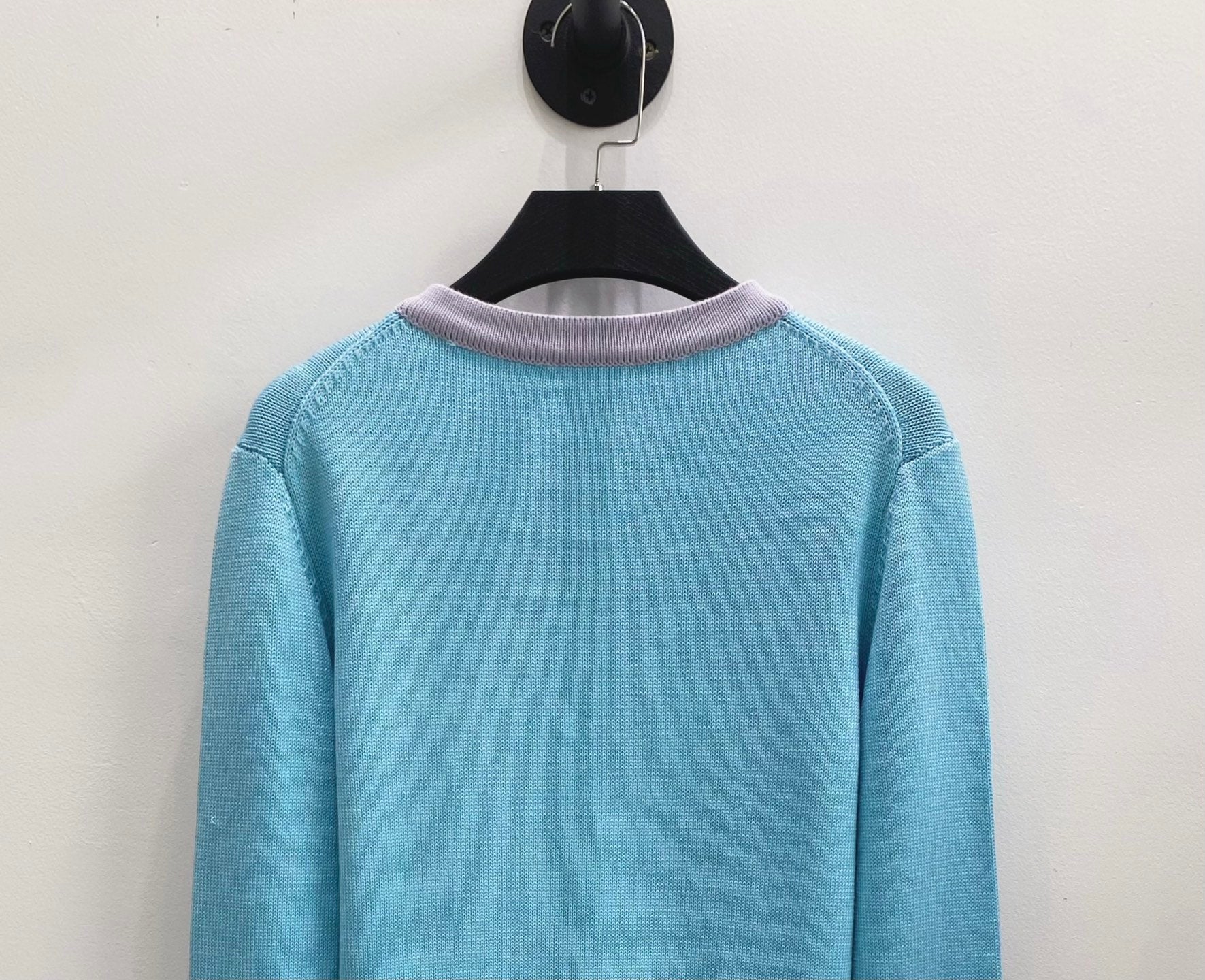 CC 26s Cropped Cardigan Lavender Pastel Blue Wool 423121
