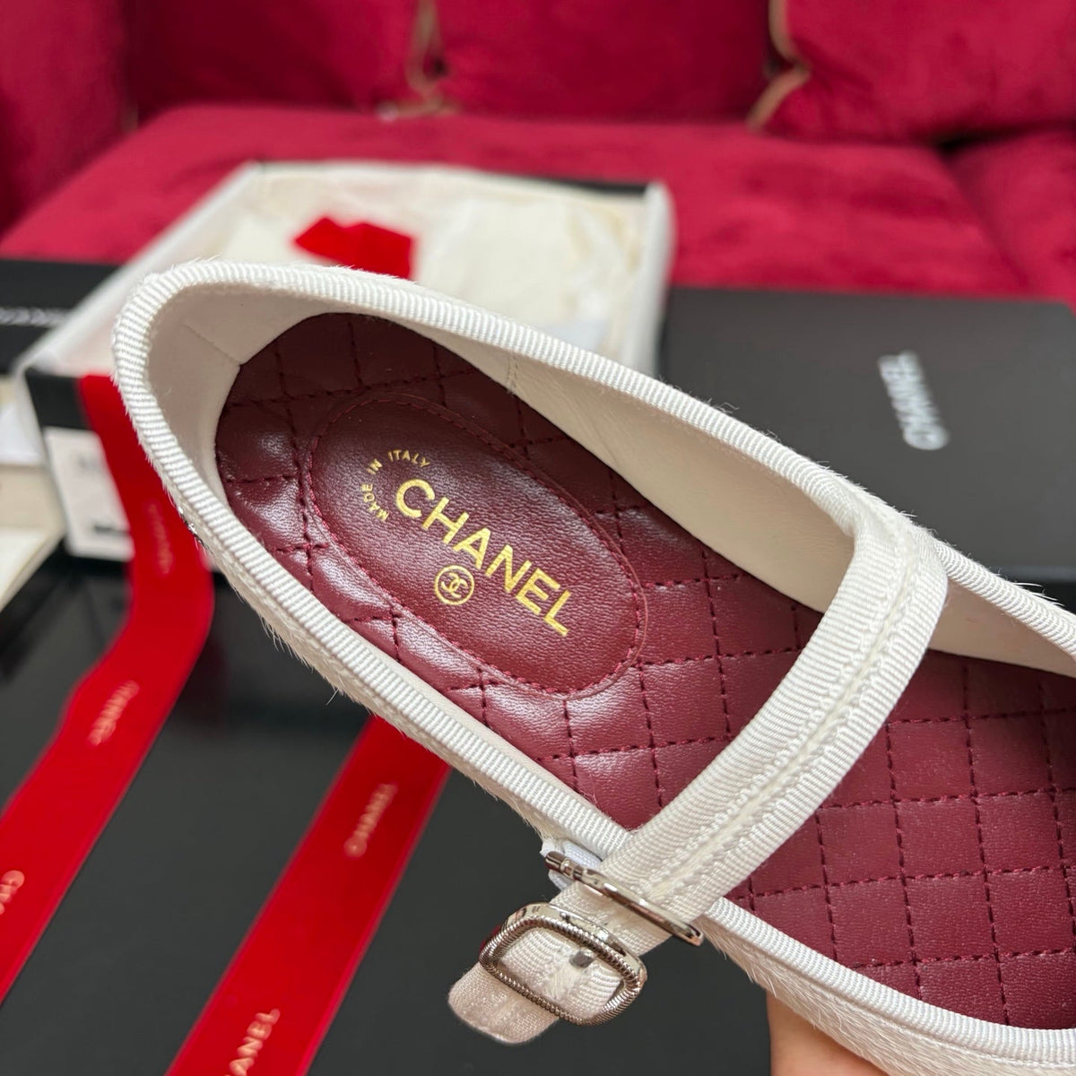 Chanel 26S Shoes Mary Jane White Pony Hair G47467