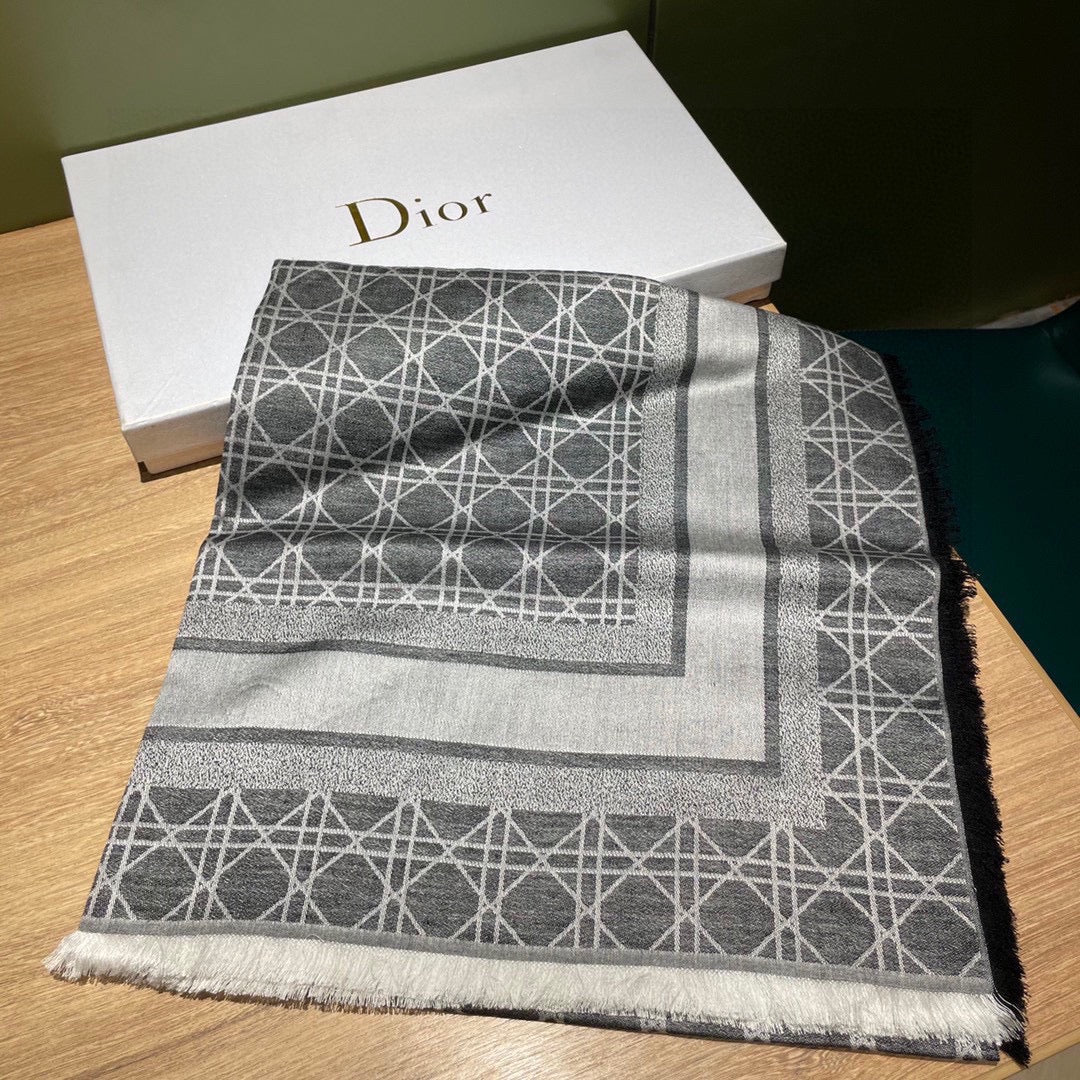 SQUARE SCARF 140 CM IN BLACK MIX WHITE WOOL AND SILK 415454