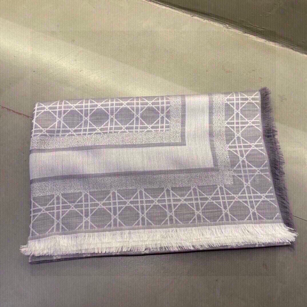 SQUARE SCARF 140 CM IN LIGHT PURPLE MIX WHITE WOOL AND SILK 415456