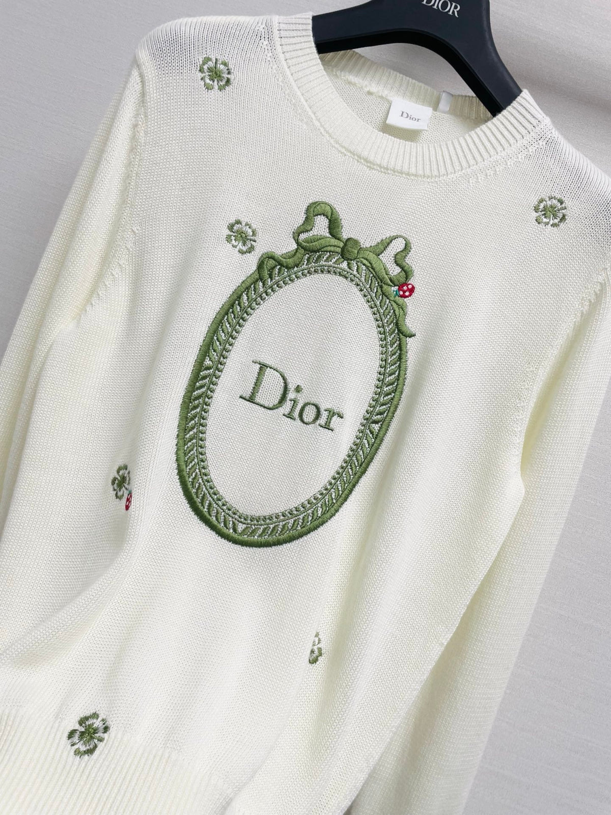 Dior 2026 Frame Logo Knit Crewneck Sweater 446714