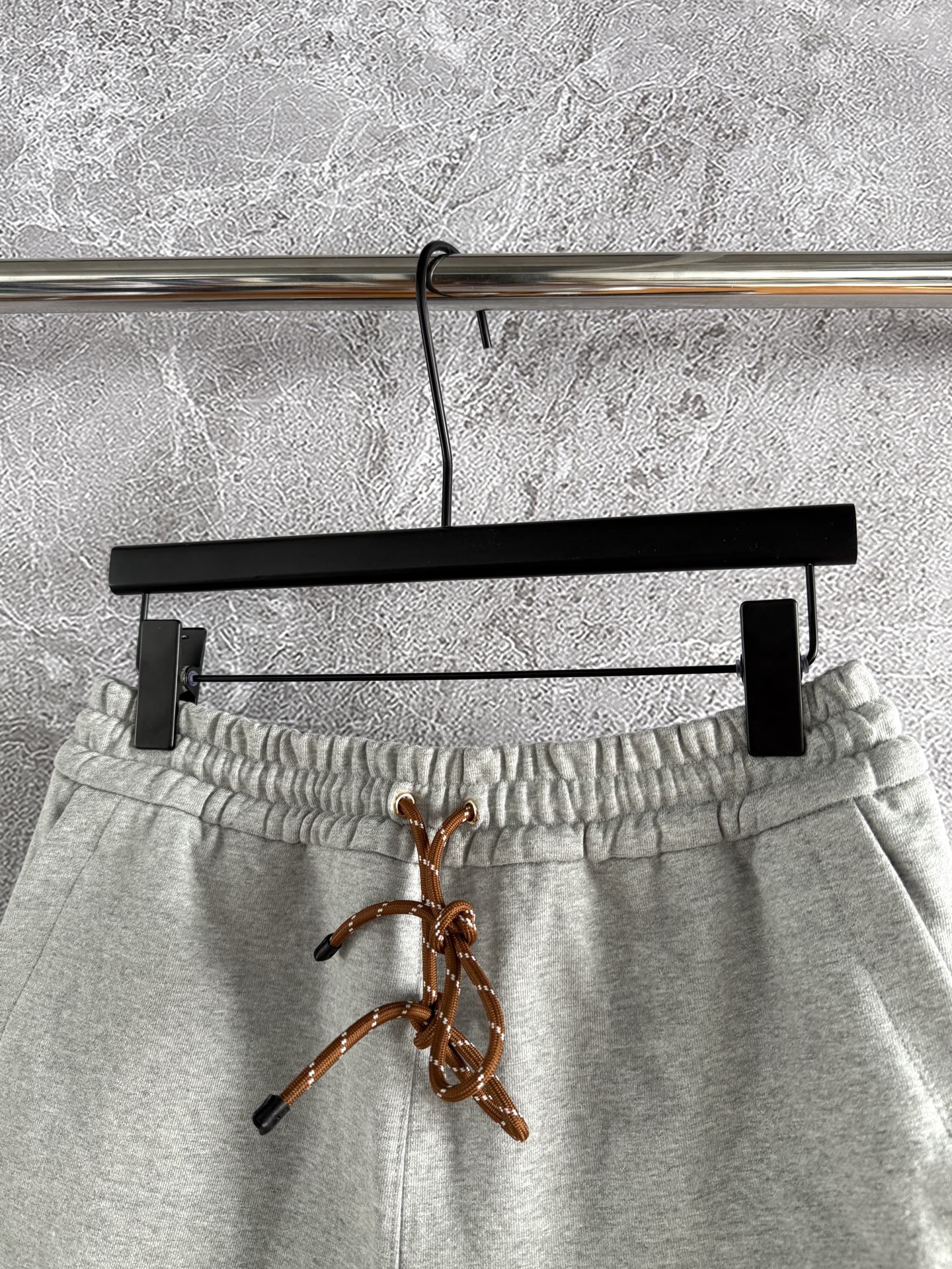 Miu Miu Drawstring raw edge shorts Ligth Gray Cotton