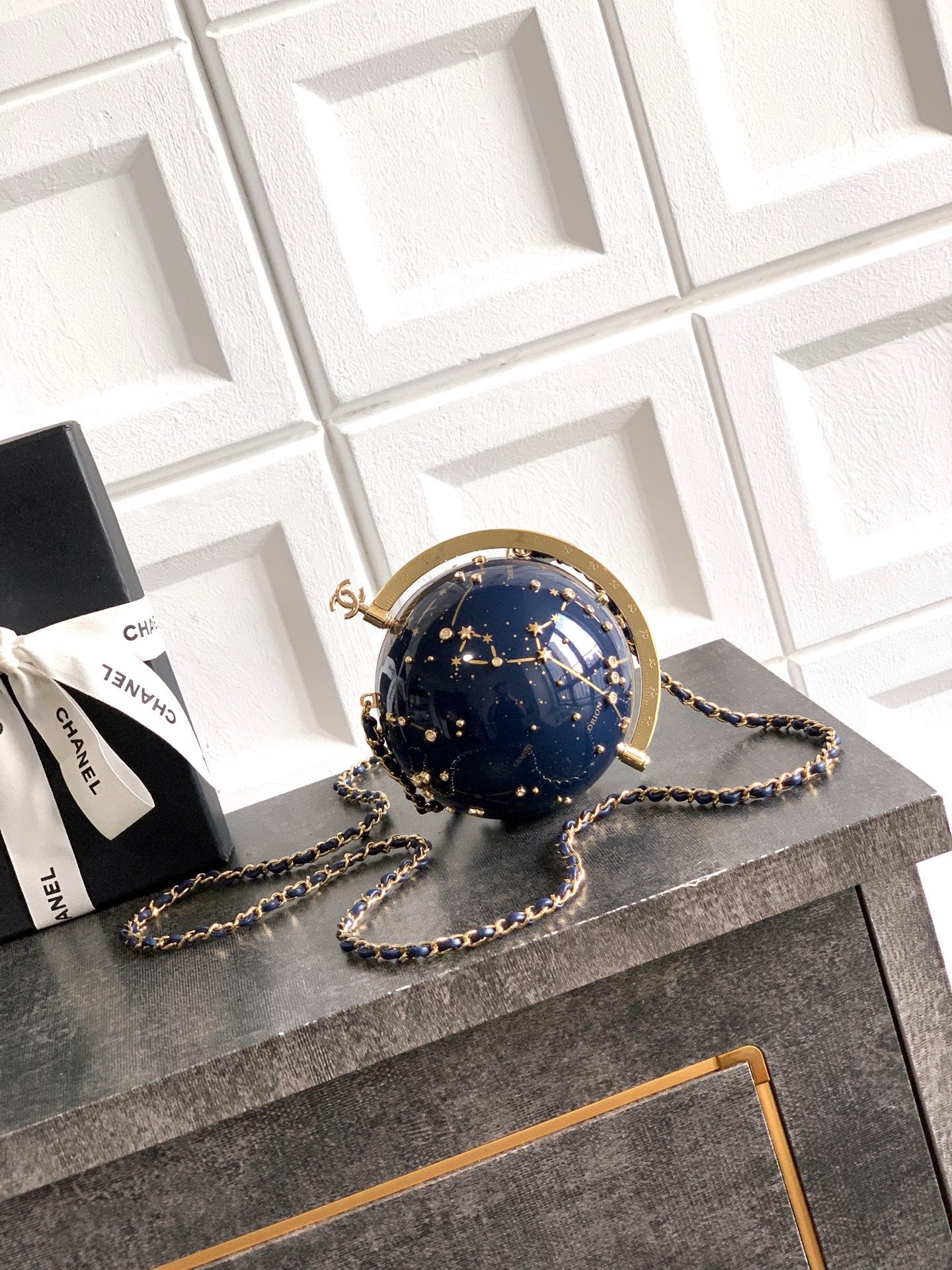 CC 2026 Evening Bag Dark Blue Resin Diamanté
