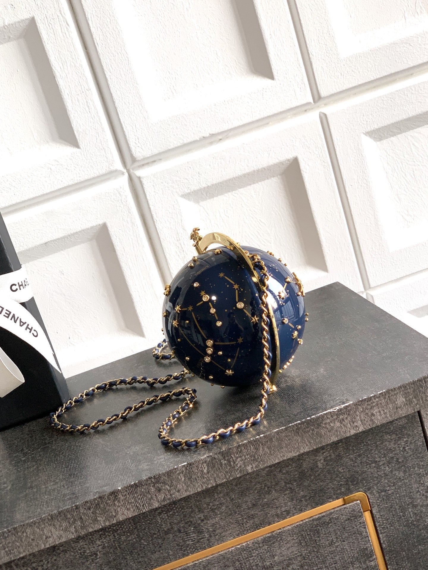 CC 2026 Evening Bag Dark Blue Resin Diamanté