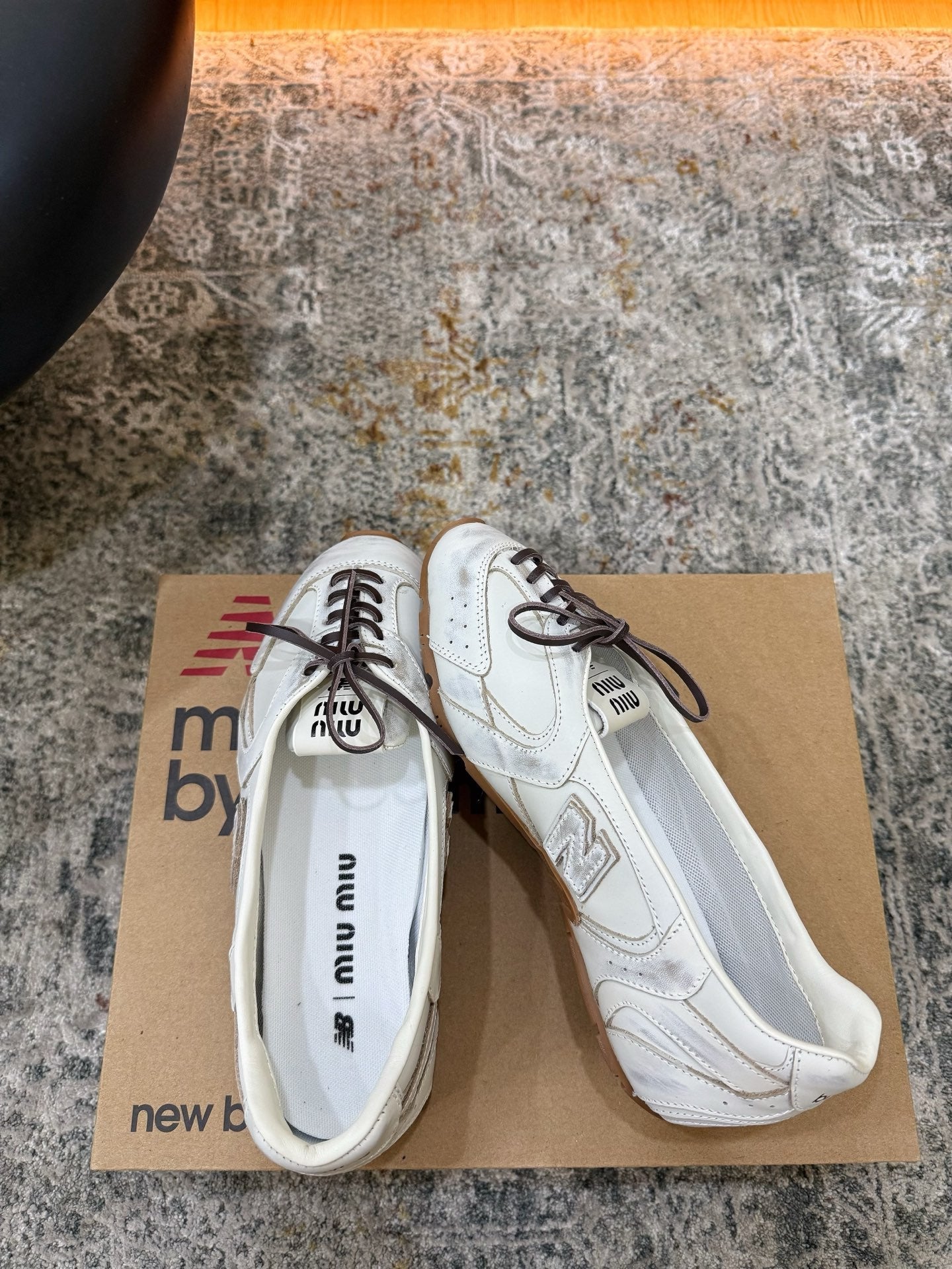 Miu Miu x New Balance 530 SL 26K Sneakers Dusty White Cowhide 996353