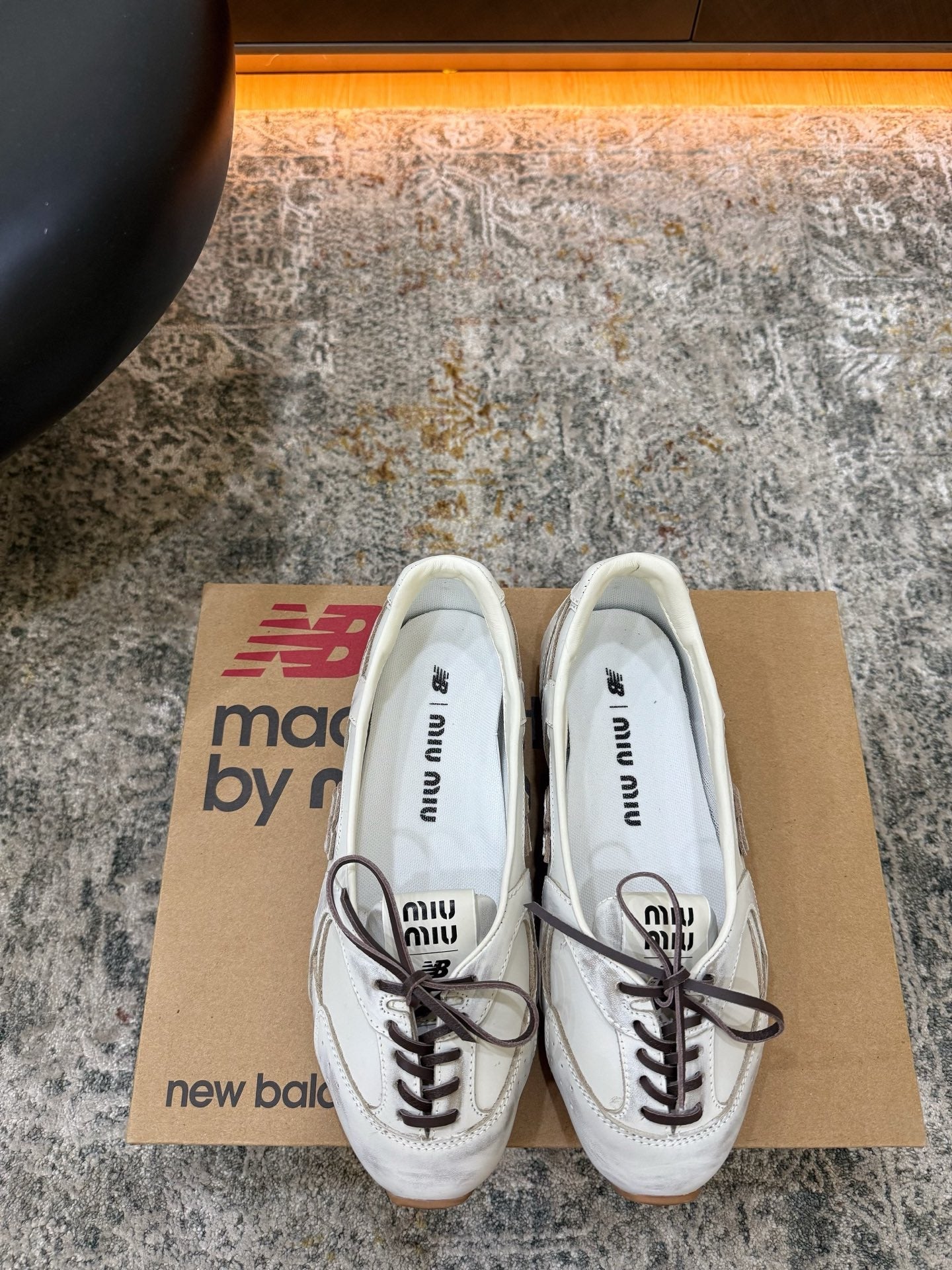 Miu Miu x New Balance 530 SL 26K Sneakers Dusty White Cowhide 996353