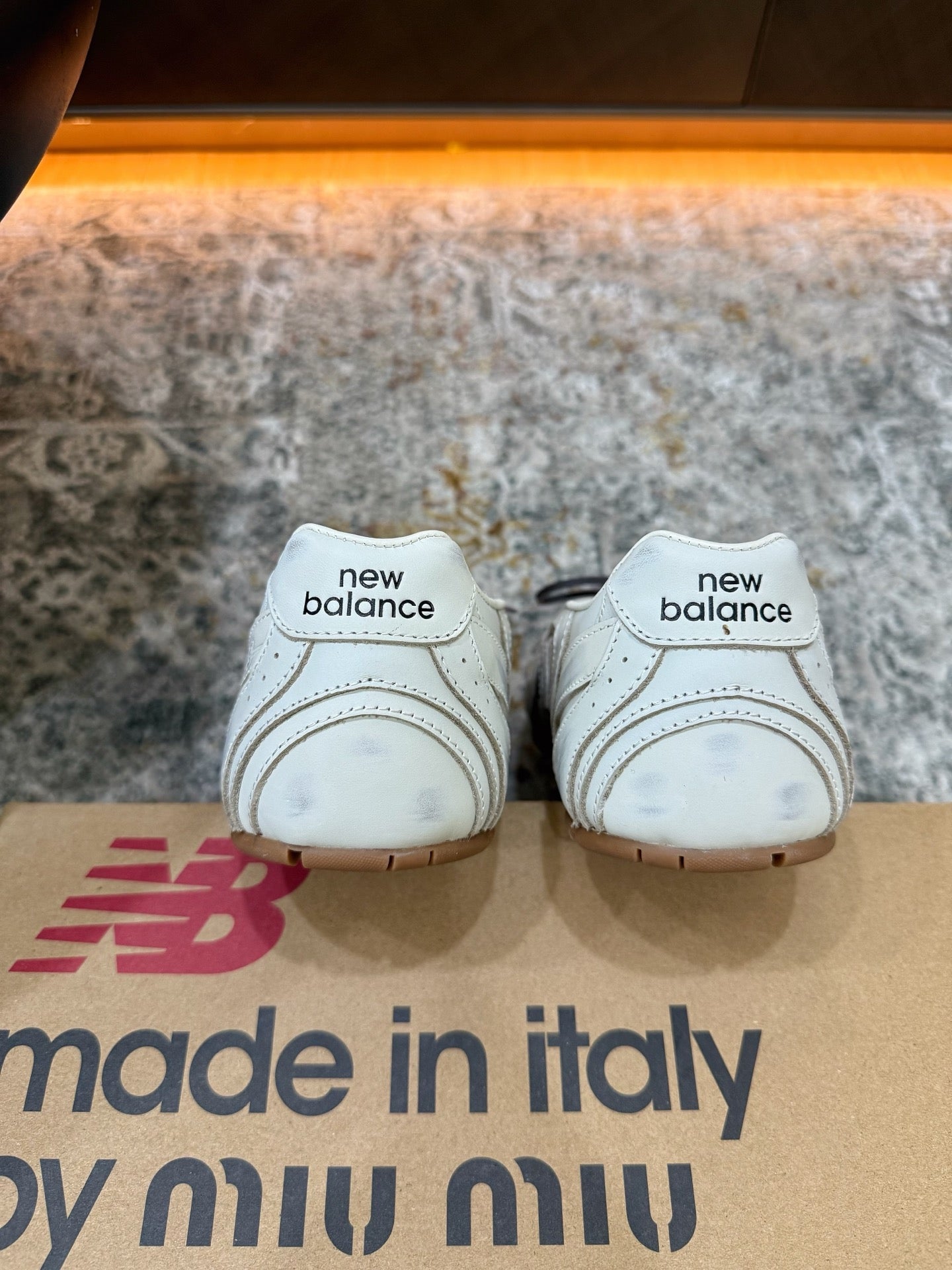 Miu Miu x New Balance 530 SL 26K Sneakers Dusty White Cowhide 996353