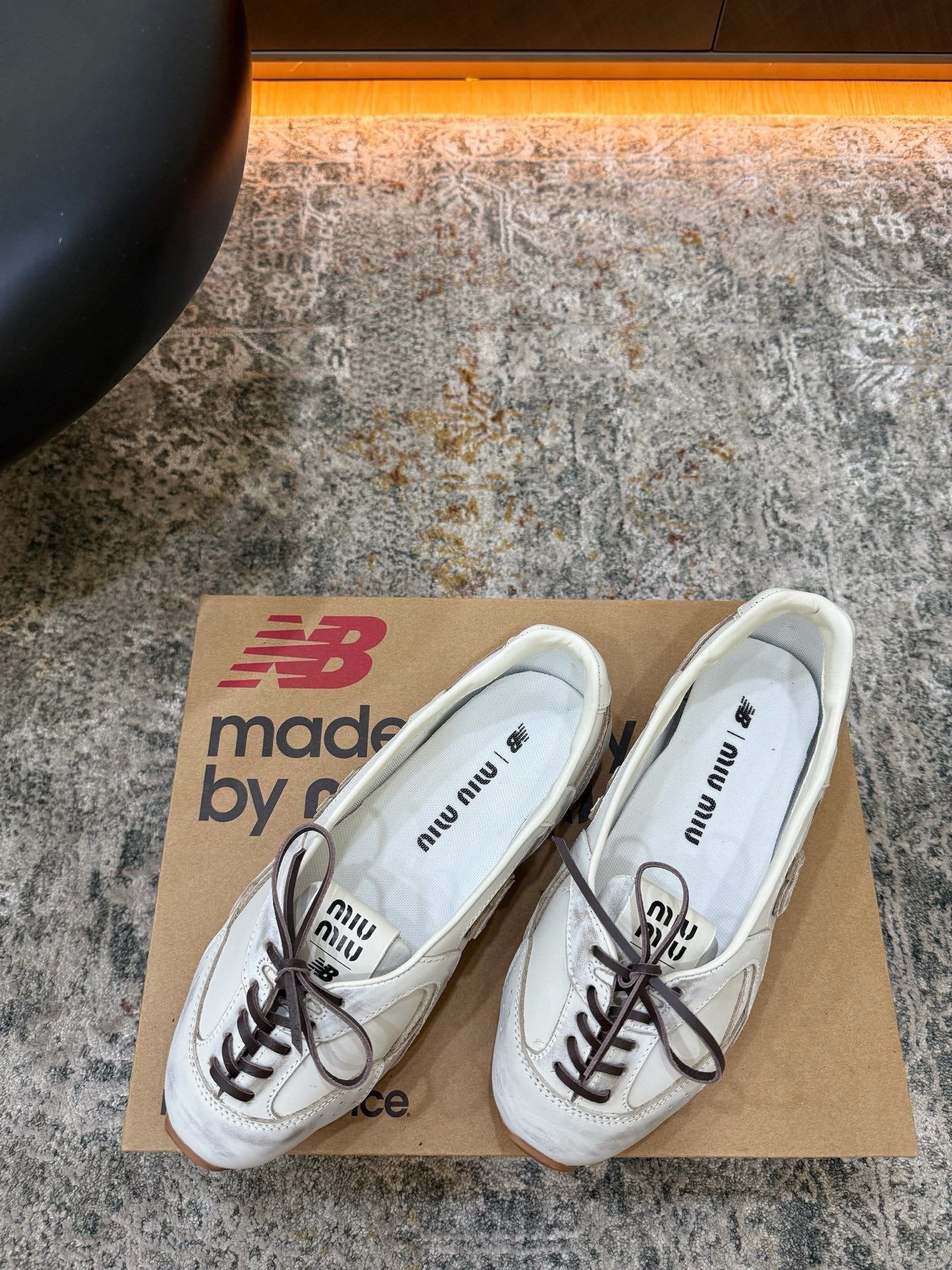 Miu Miu x New Balance 530 SL 26K Sneakers Dusty White Cowhide 996353