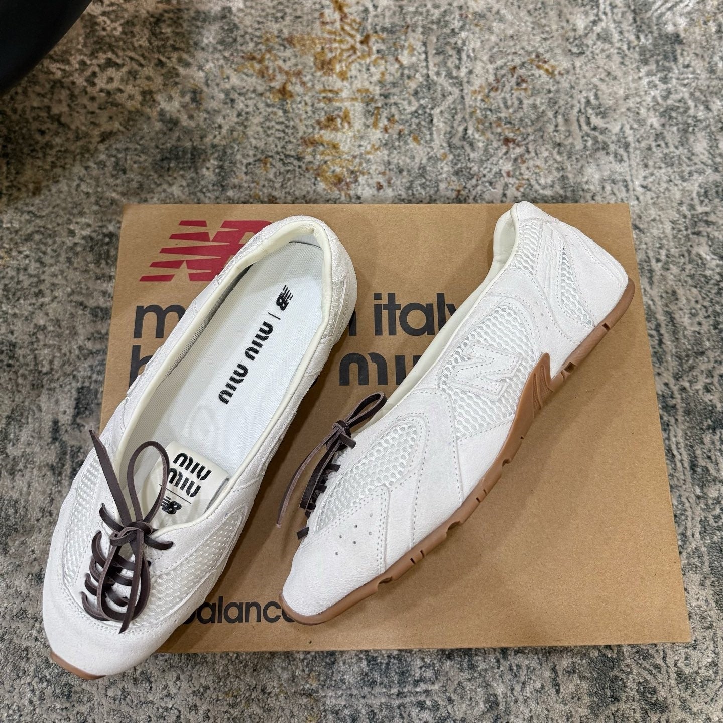 Miu Miu x New Balance 530 SL 26K Sneakers White Suede 996354