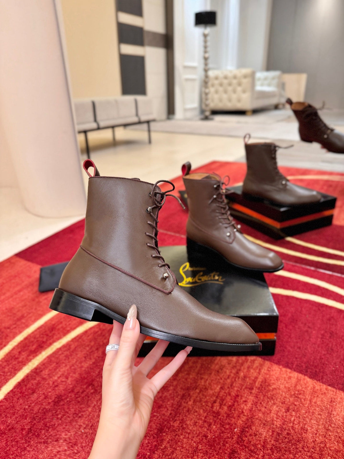 CL 2026 Combat Boots Brown Brown Logo Leather 193547