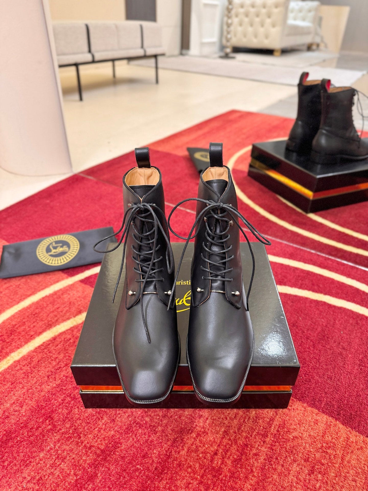 CL 2026 Combat Boots Black Black Logo Leather 193548