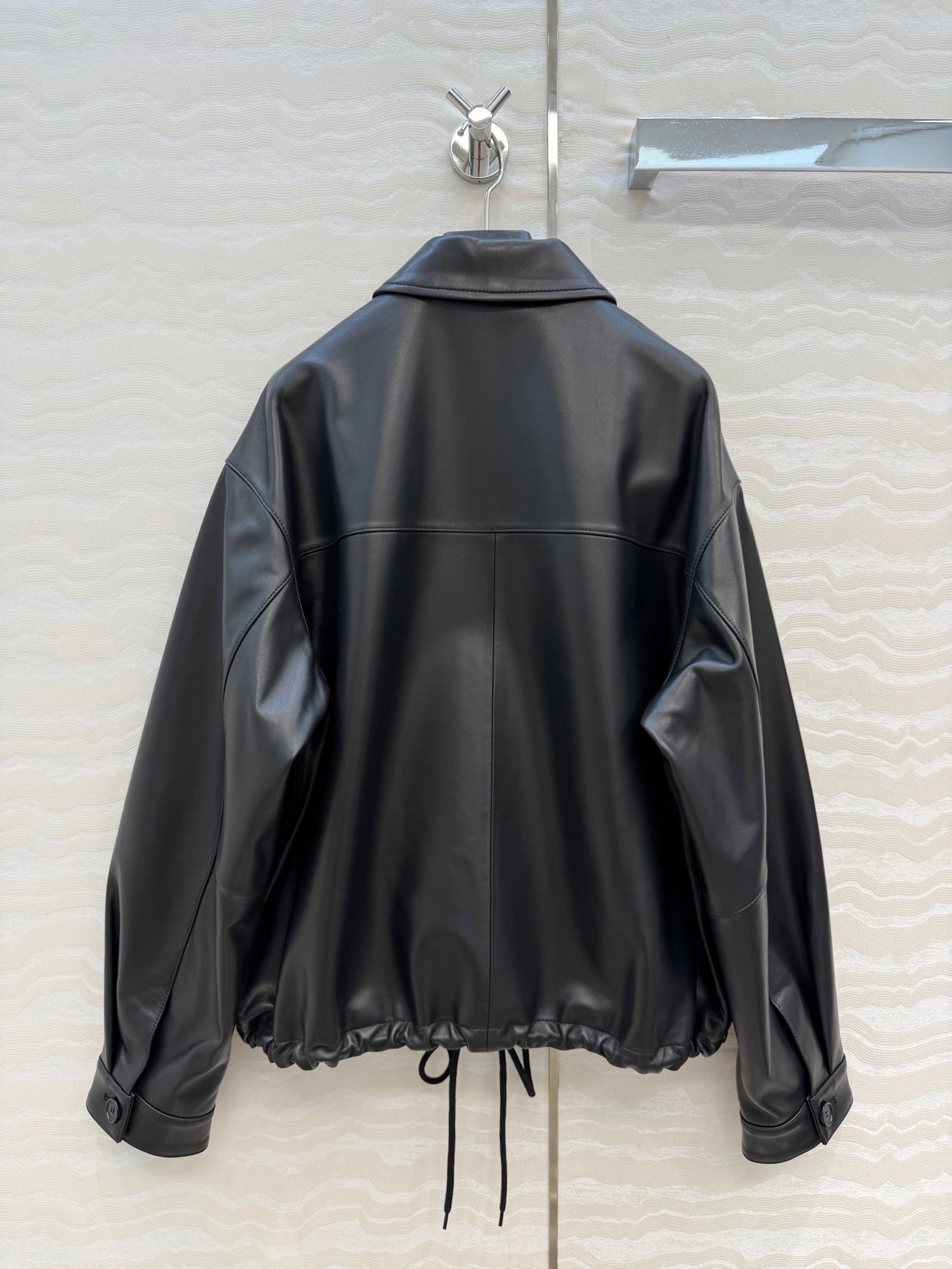 Prada Jacket Black Leather 341209