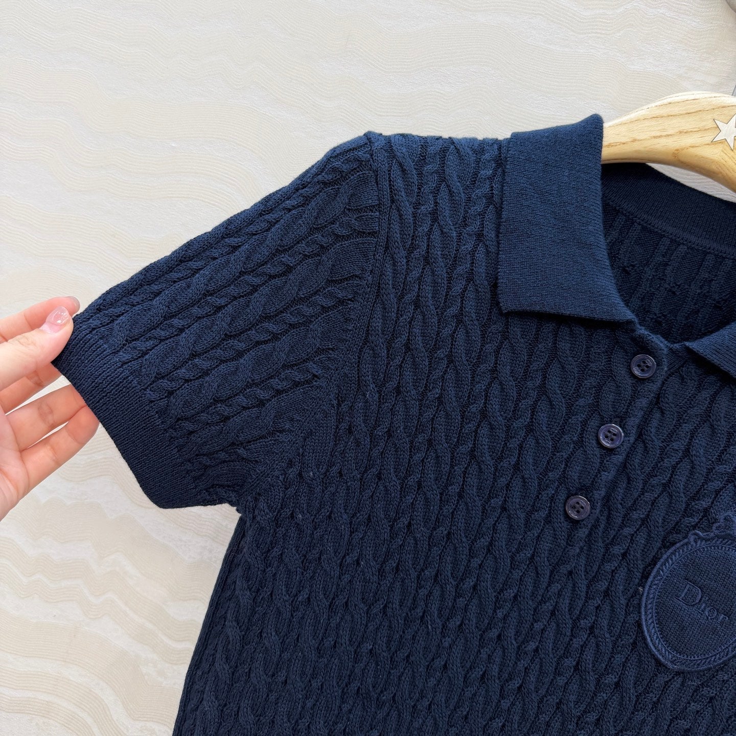 CD Médaillon Sweater Dark Blue Wool 373501