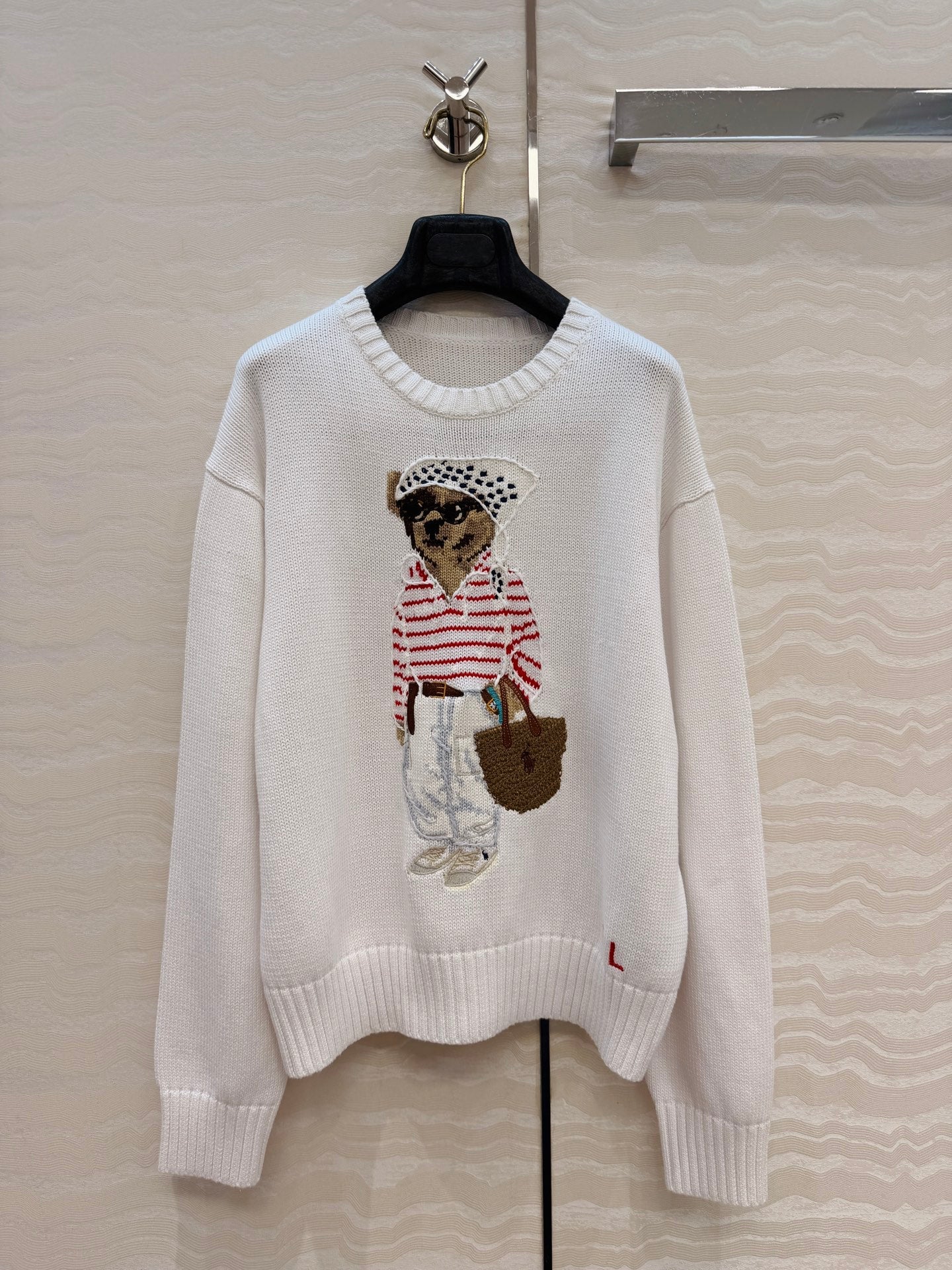 Ralph Lauren Polo Bear Jumper White Cotton 413078