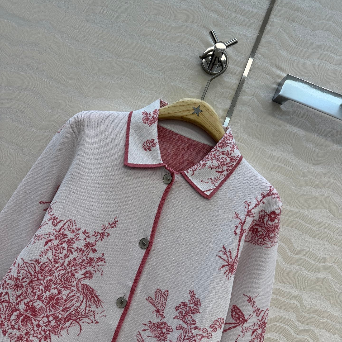 CD 26s Dioriviera Jacket White Pink Technical Knit 405969