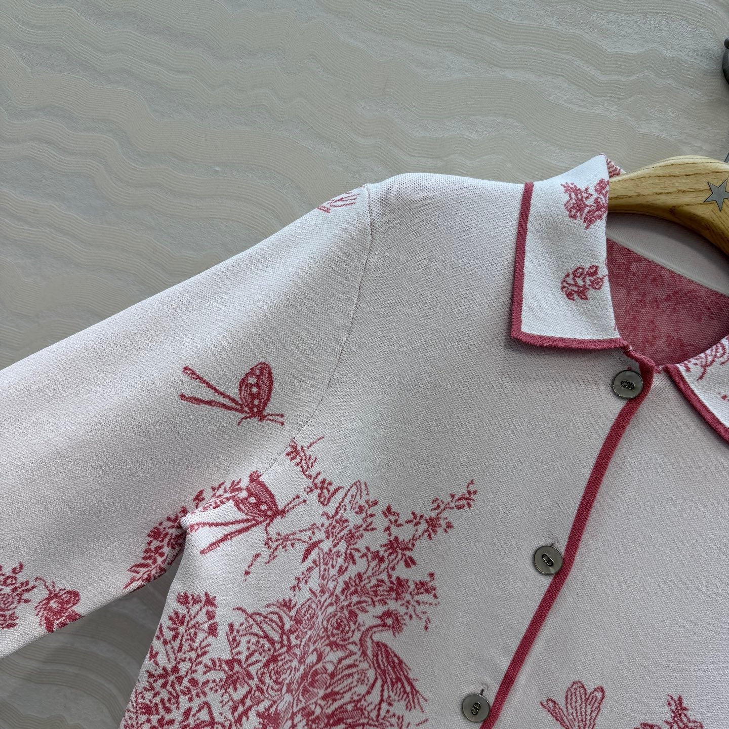 CD 26s Dioriviera Jacket White Pink Technical Knit 405969