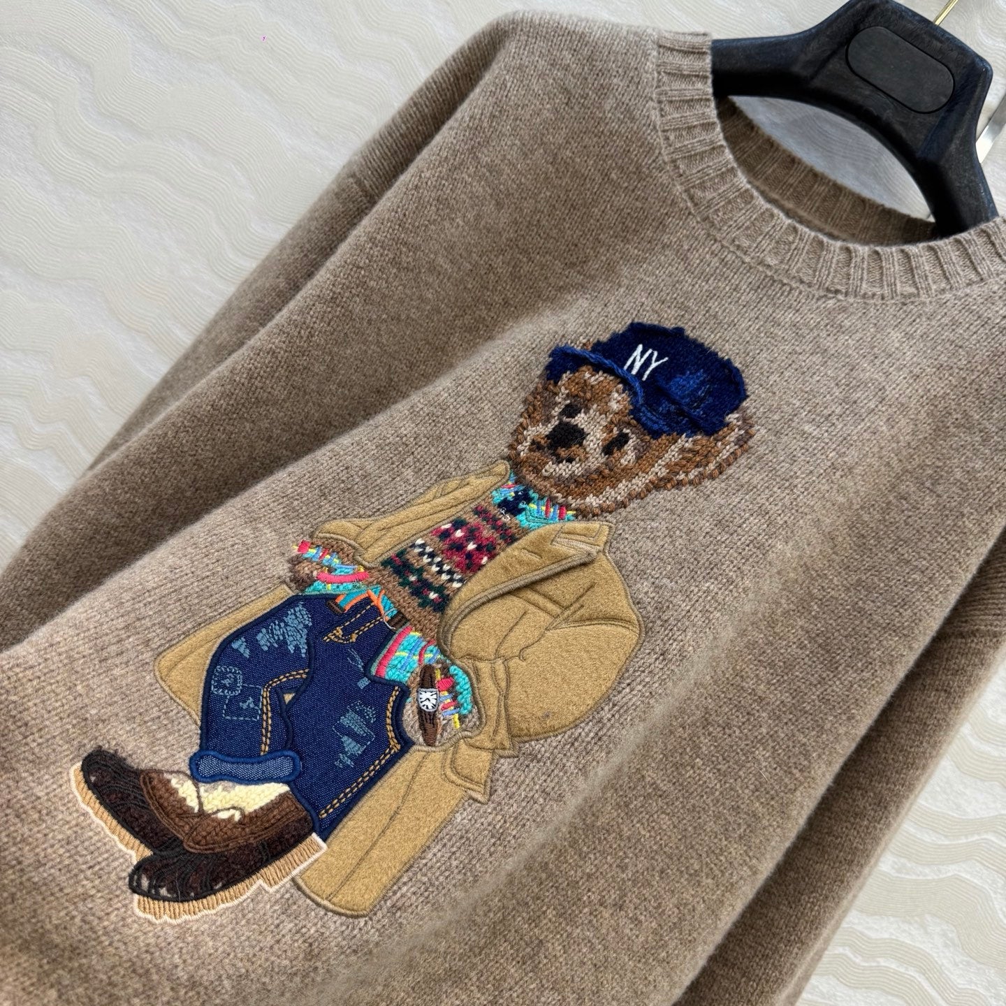 Ralph Lauren Polo Bear Jumper Brown Wool 417235