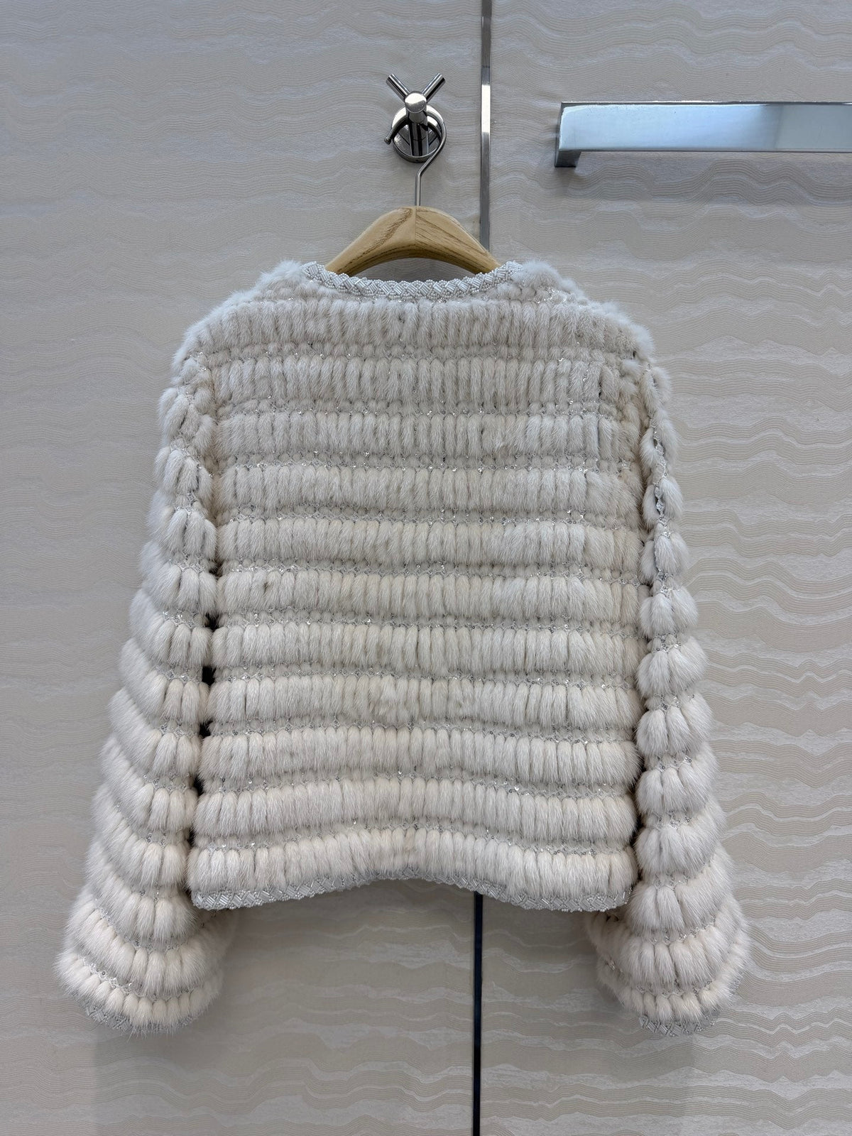 CD 26s Faux Fur Jacket Off White Mink Fur 429411