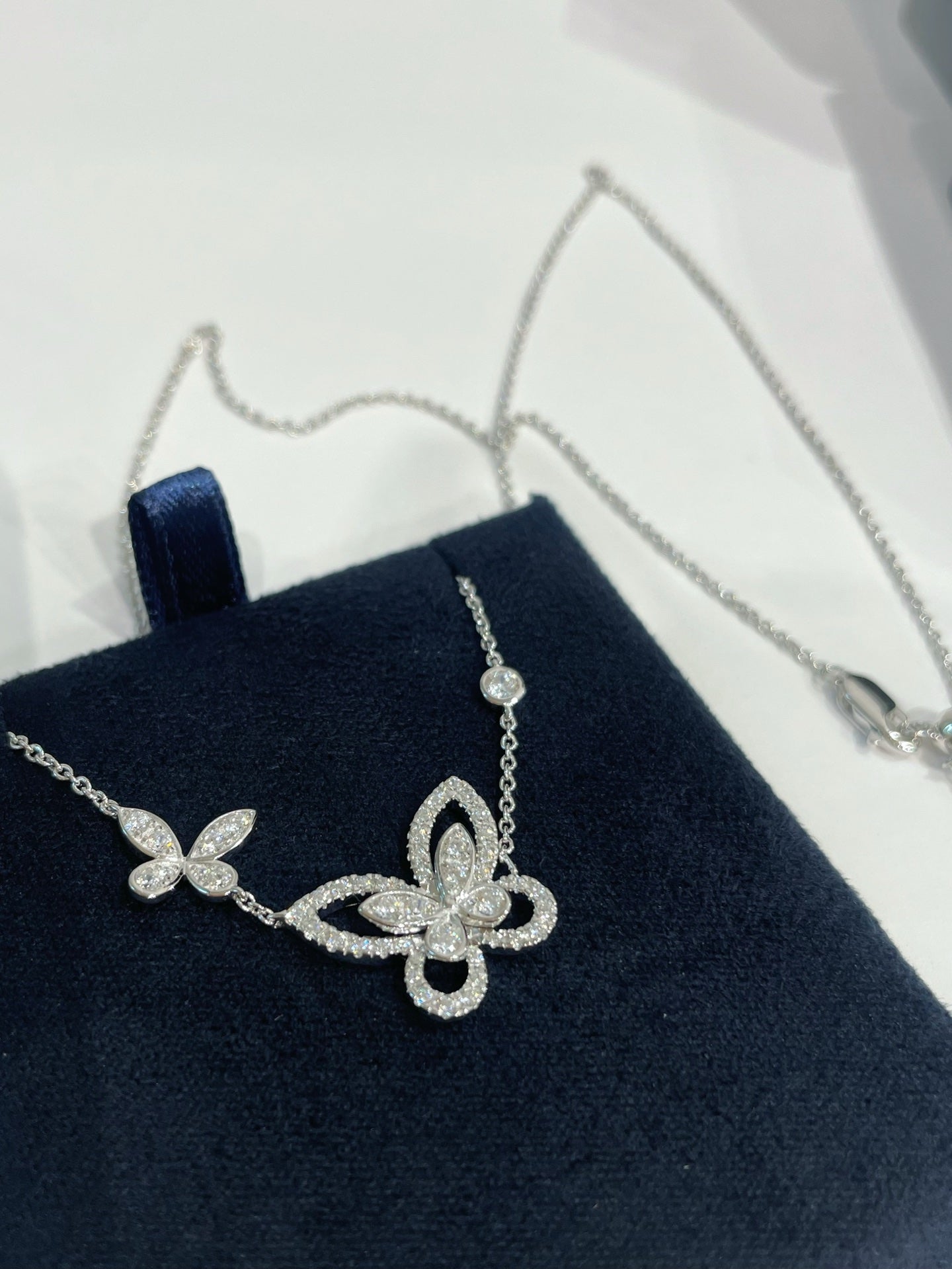 Graff Butterfly Silhouette Necklace Sliver