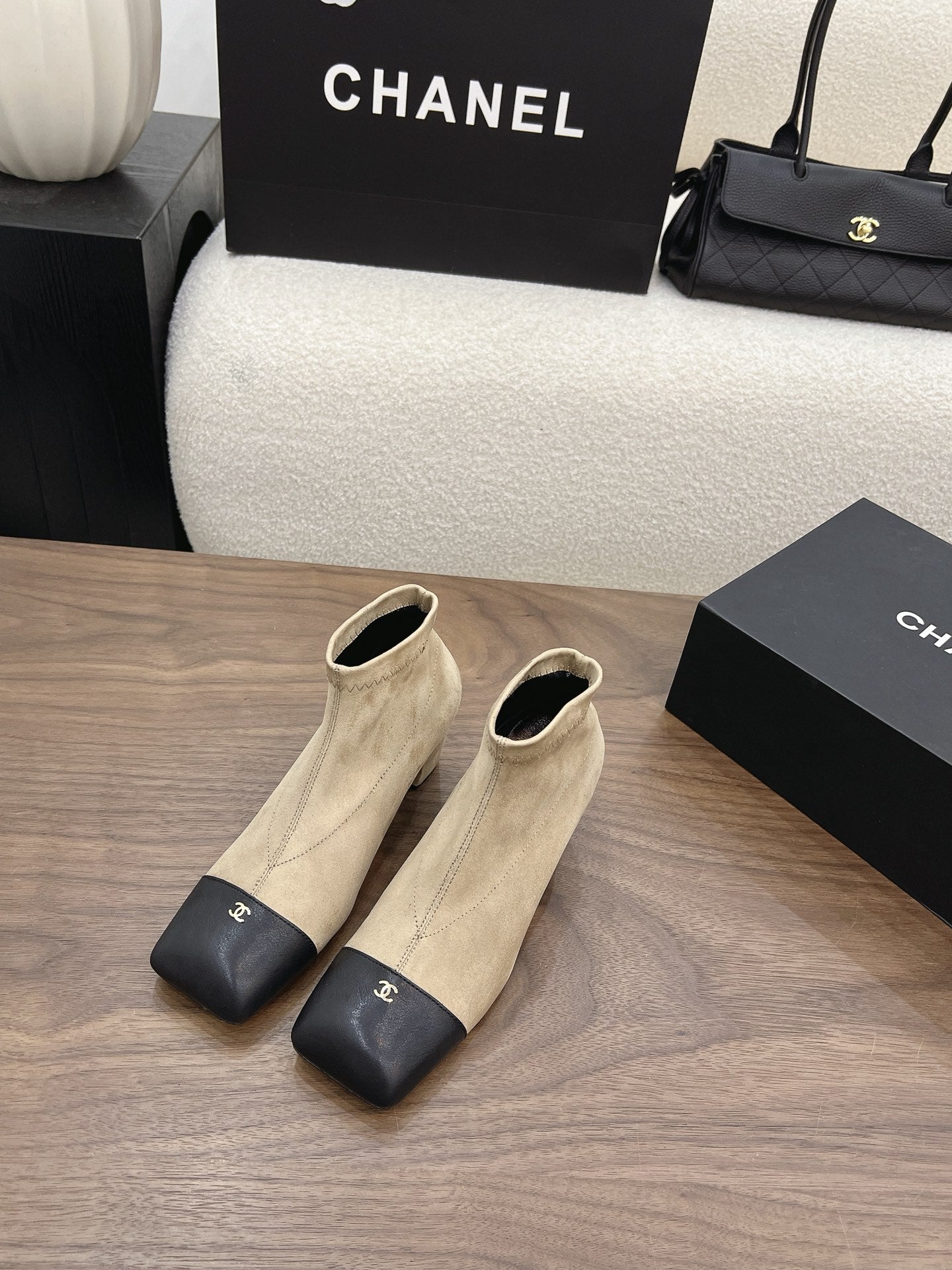 CC 26s Oxford Boots 5.5cm Beige Suede 909939