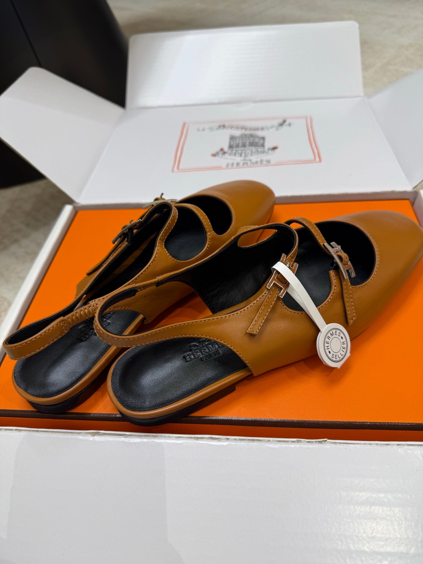 HM Mila Slingback Brown Sheepskin 621380
