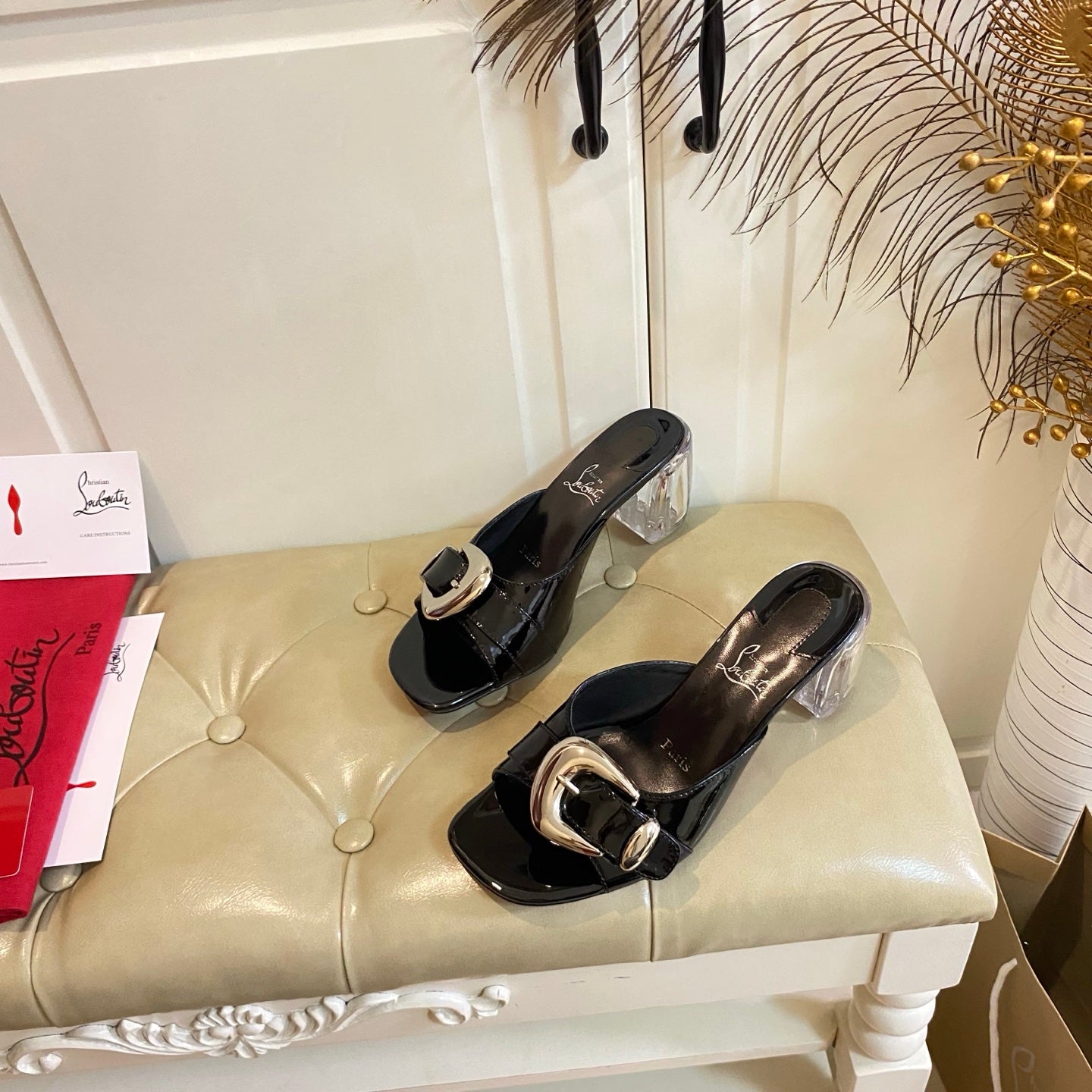 CL 26s Sandal 7cm Black Patent Leather 687812
