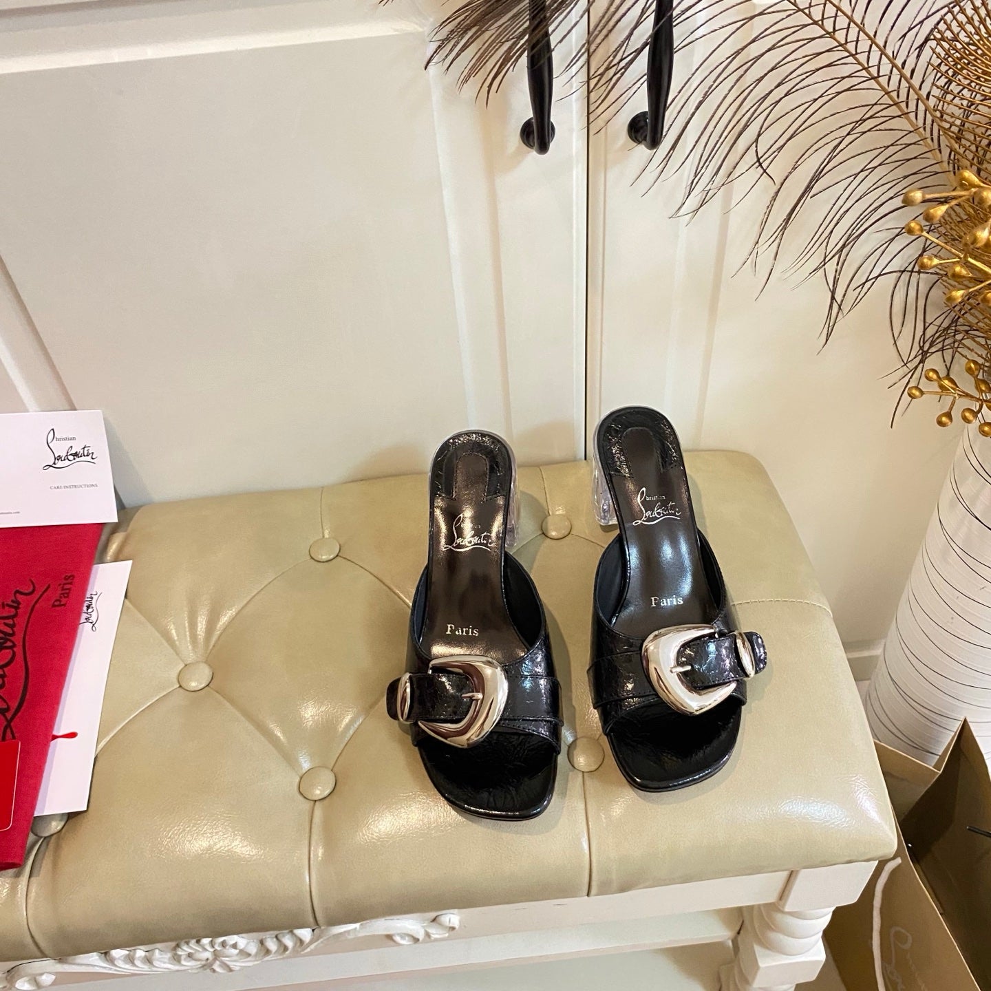 CL 26s Sandal 7cm Black Leather 687814