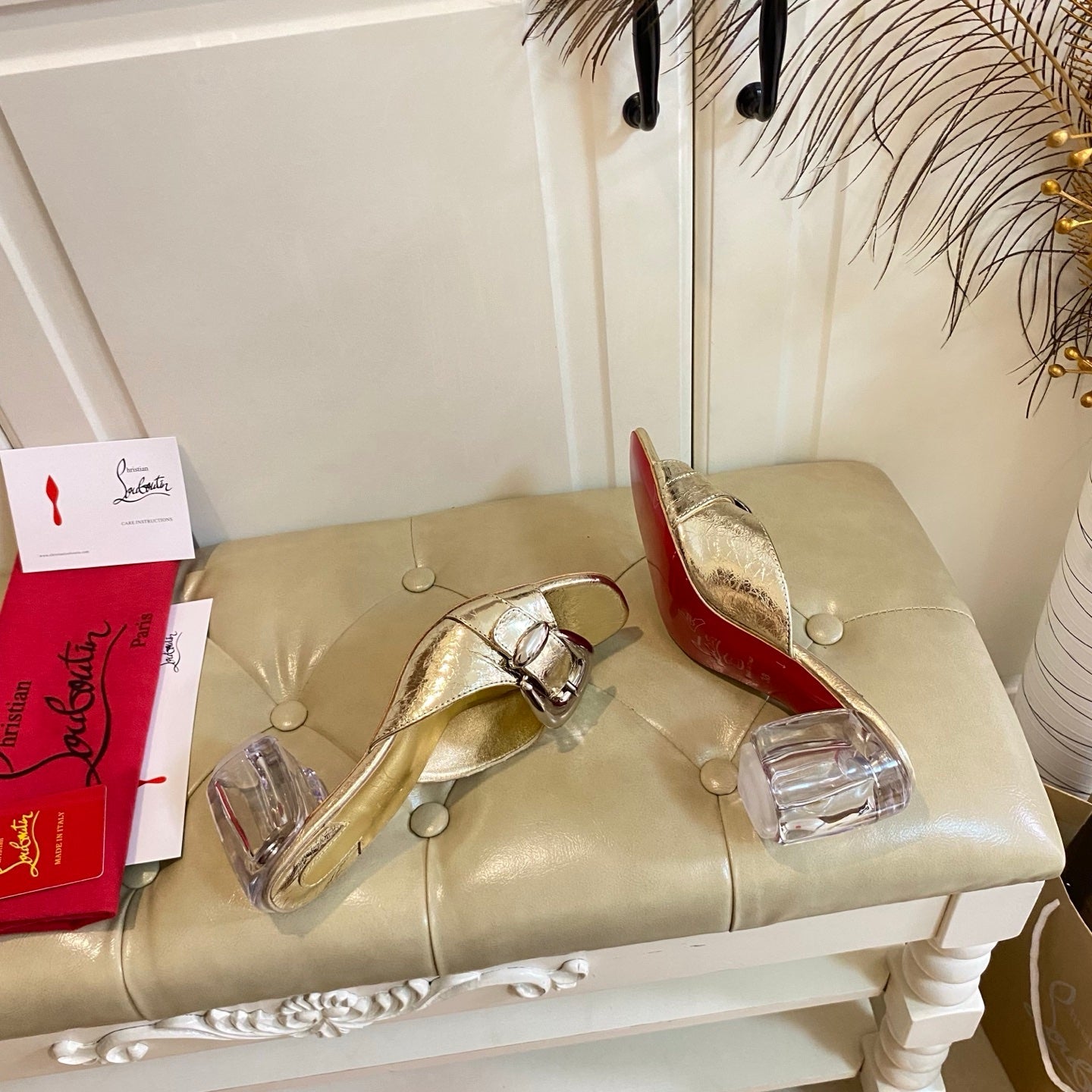 CL 26s Sandal 7cm Gold Leather 687815