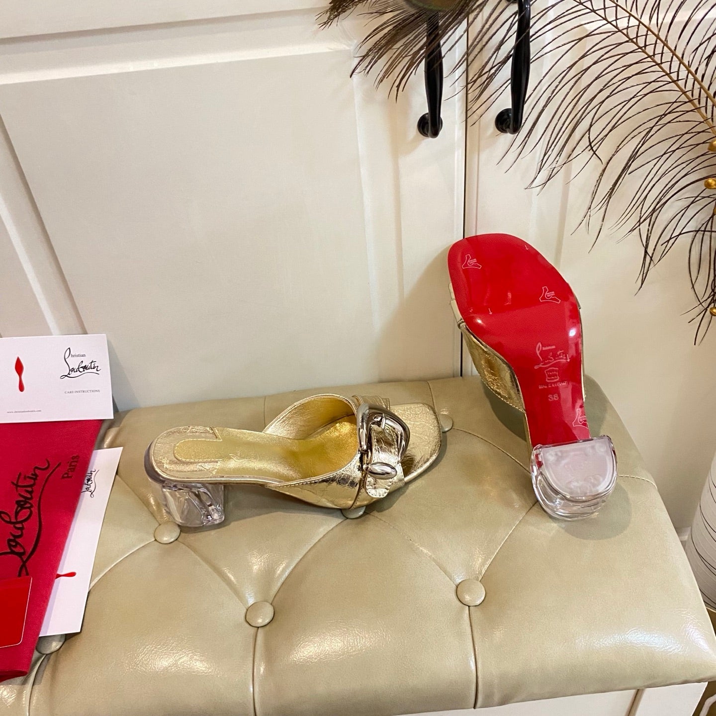 CL 26s Sandal 7cm Gold Leather 687815