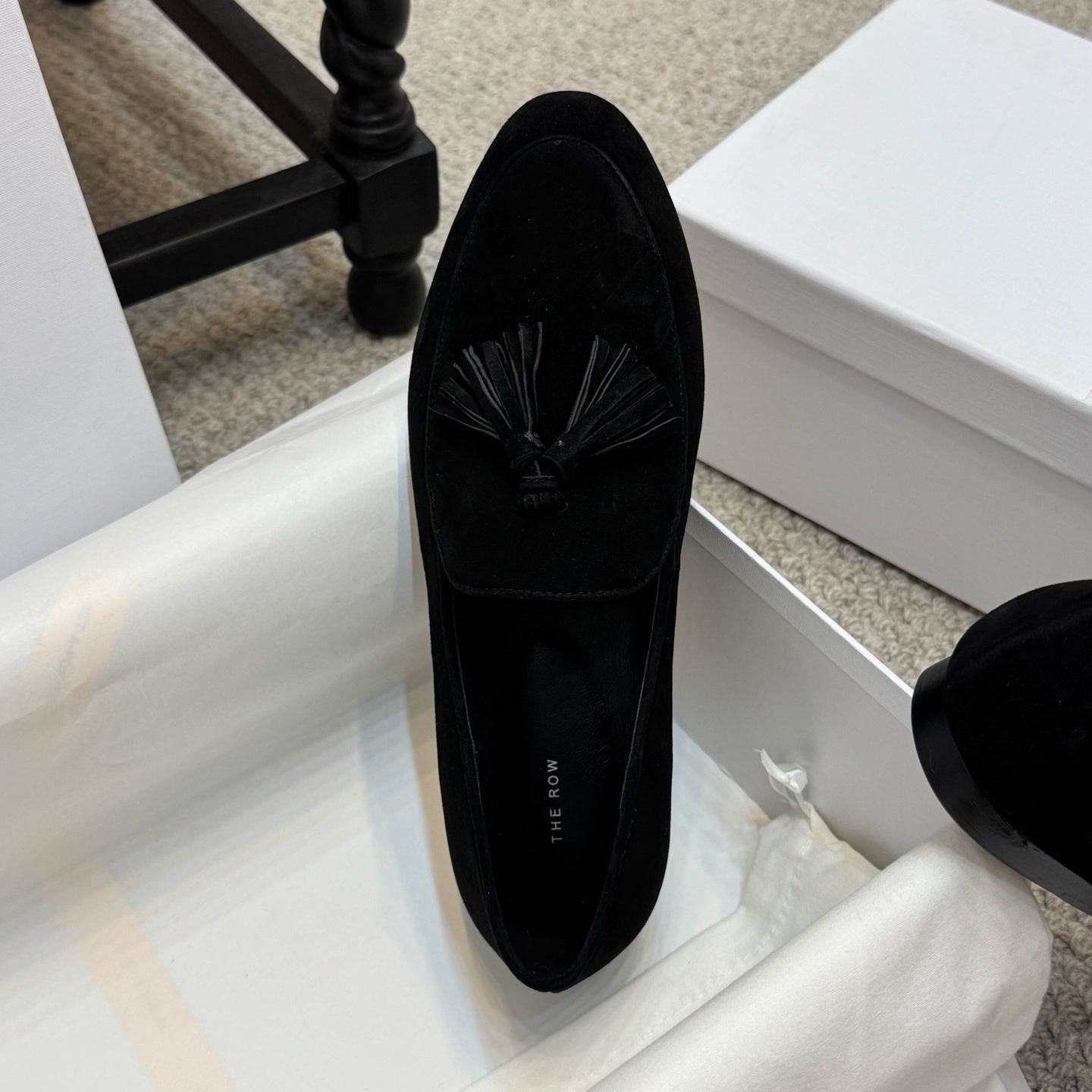 The Row Loafer Black Suede 290739