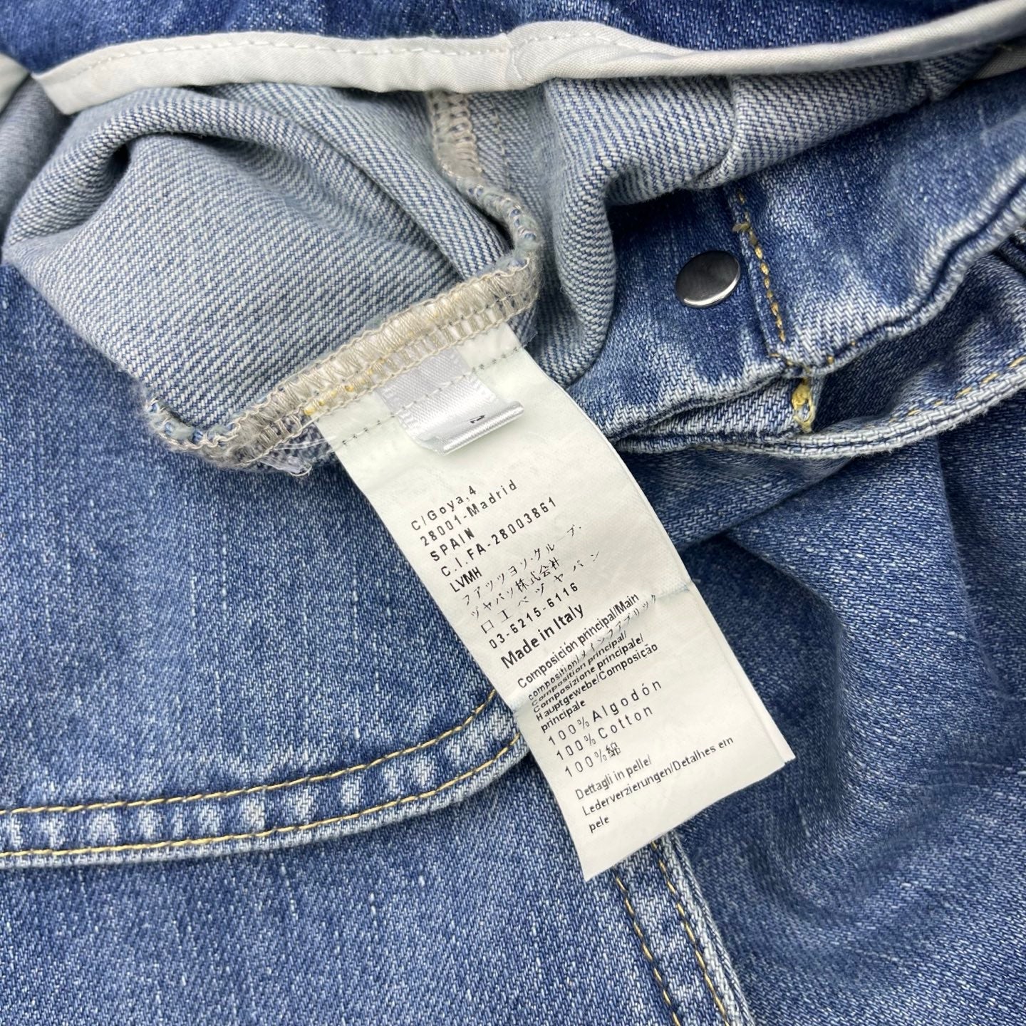 Loewe Urved-Blade Wide-Leg Jeans Blue Cotton