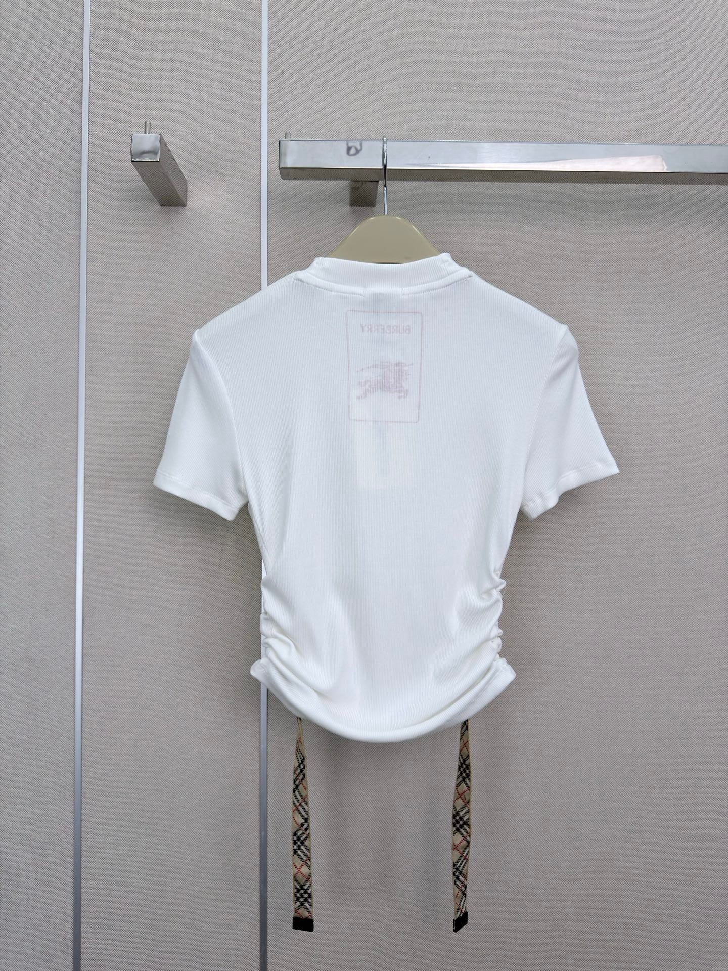 Burberry Equestrian Knight T-Shirt White Cotton