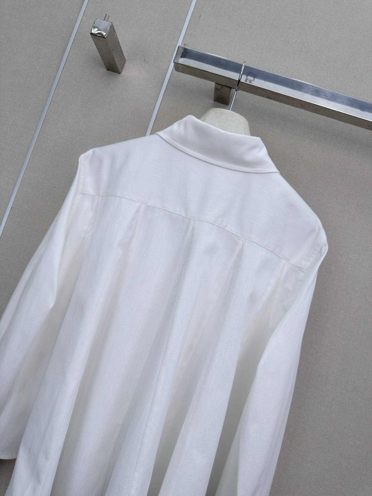 Loewe Long-Sleeved Shirt With Embroidered Logo White Cotton 379577