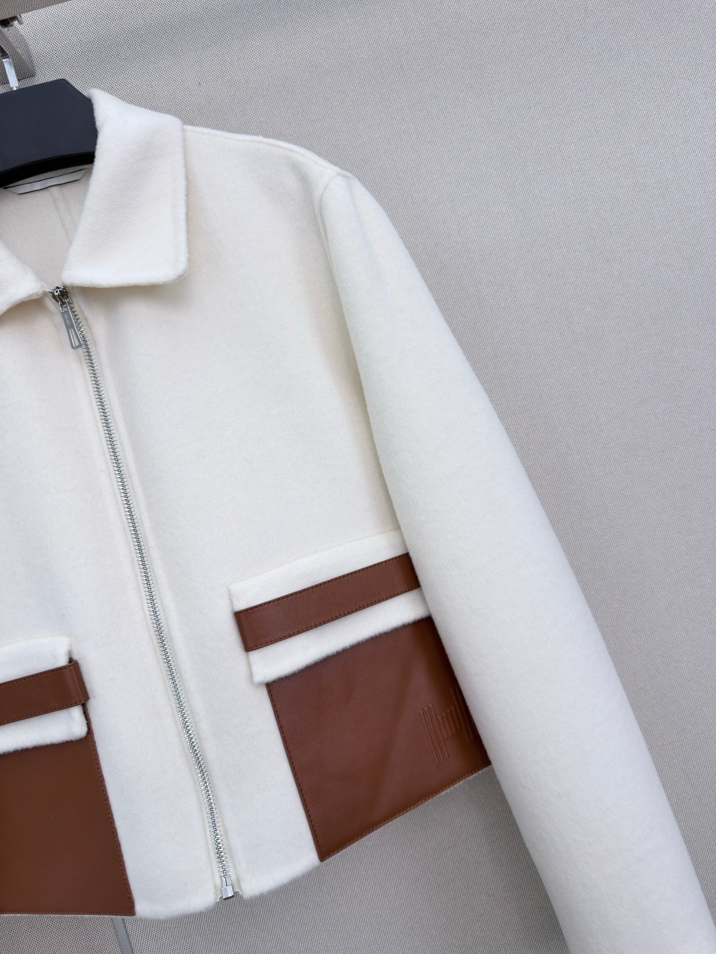 HM 26s Double-Sided Lapel Coat White Cashmere 407085