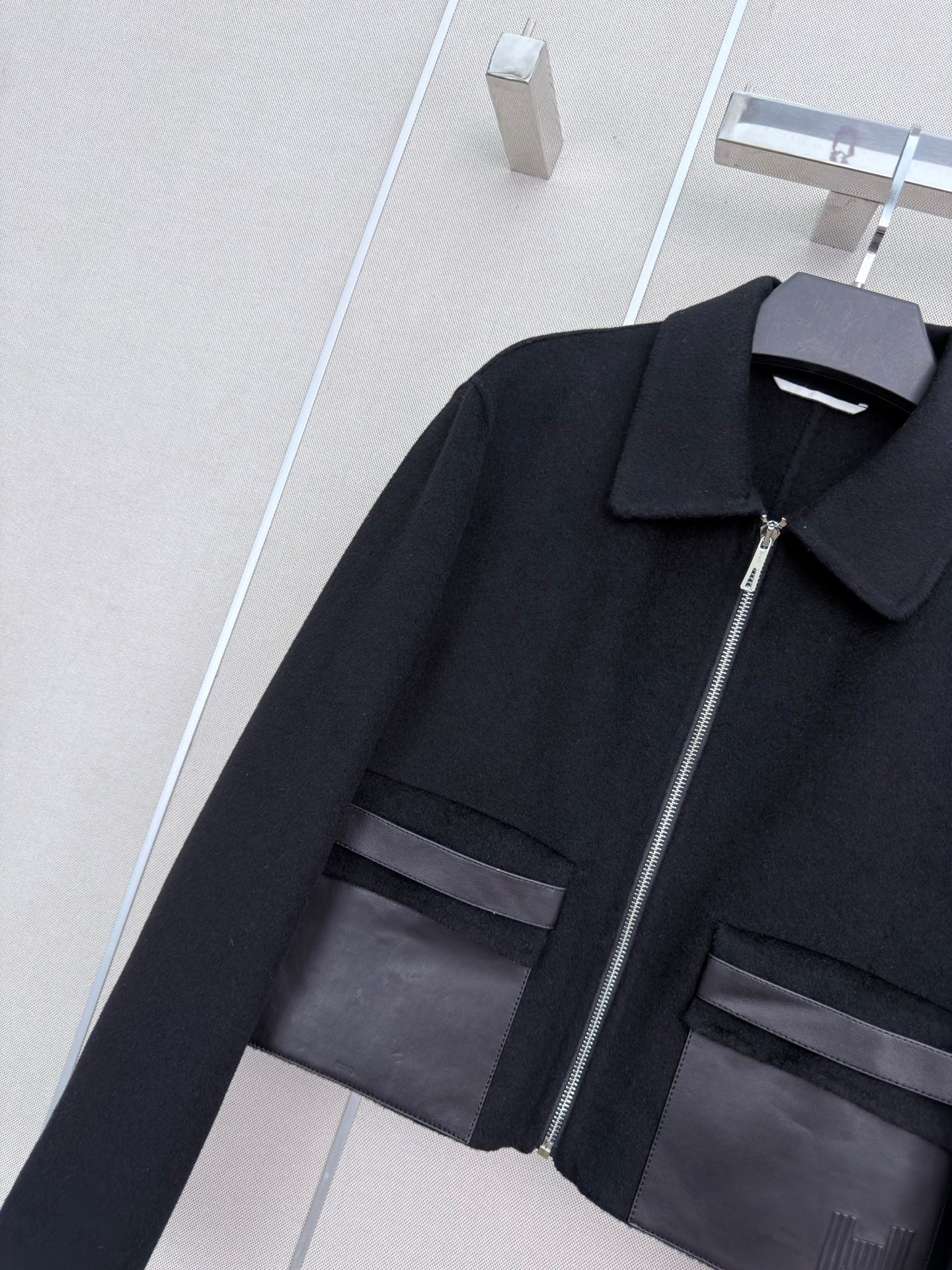 HM 26s Double-Sided Lapel Coat Black Cashmere 407086