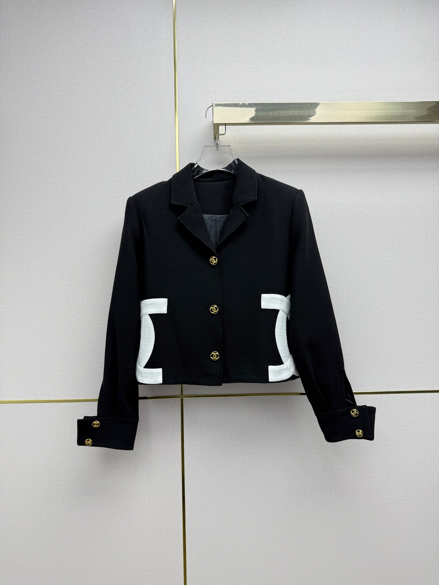 CC 26s Cruise 2026/27 Suit Jacket Black Cotton 421847