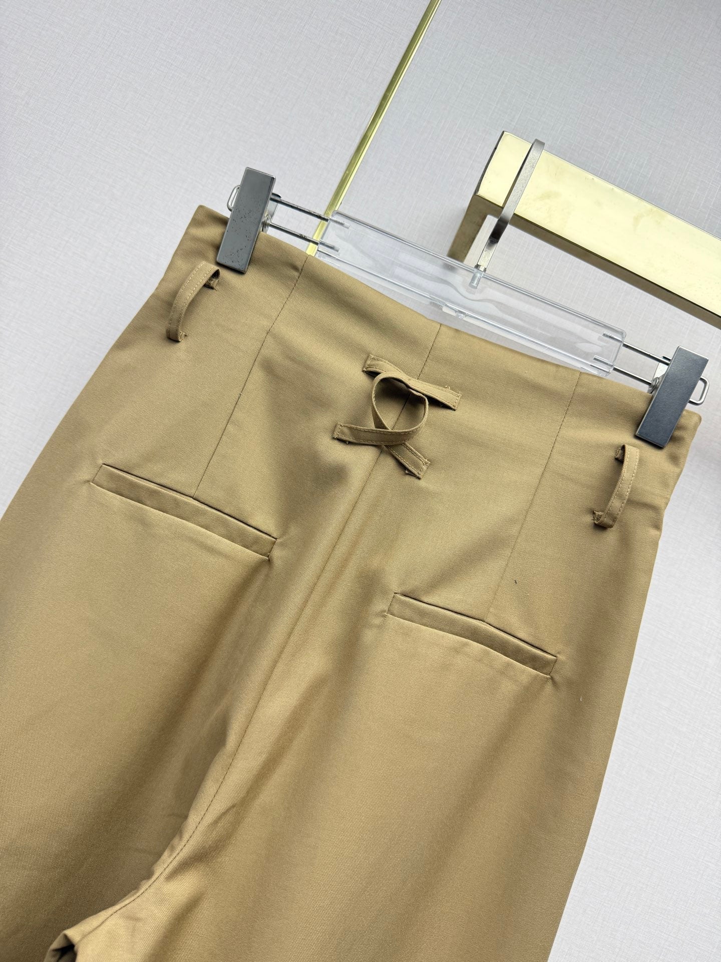 CC 26s Pleated Dress Trousers Khaki Cotton 421825