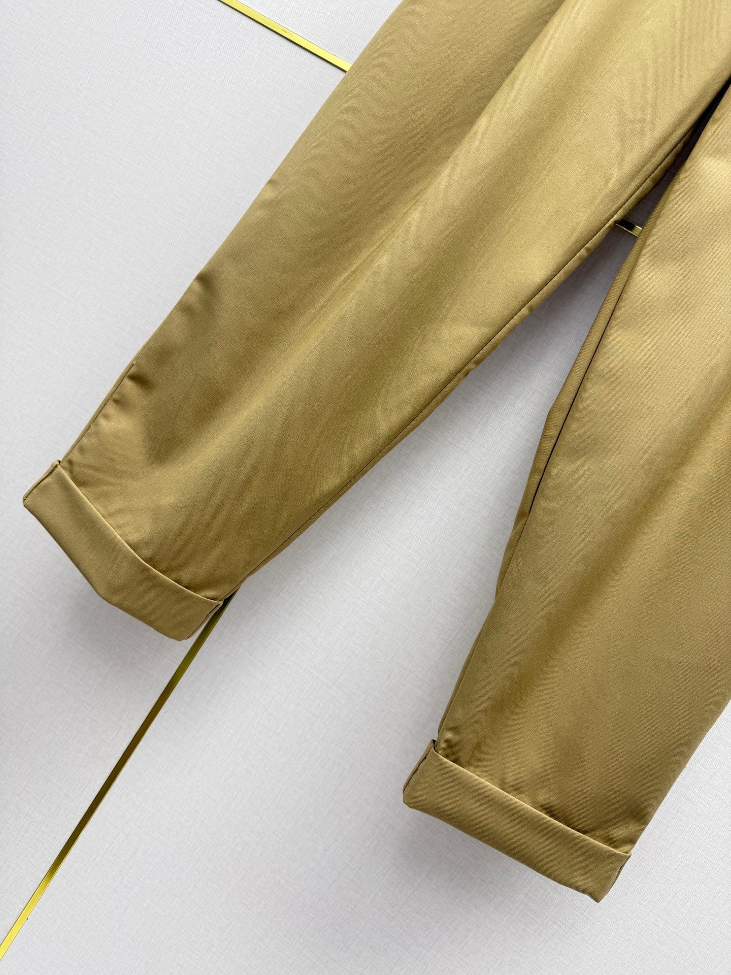CC 26s Pleated Dress Trousers Khaki Cotton 421825